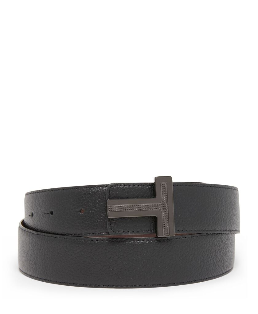 BELTS T Buckle Reversible Leather Belt, 35mm, 38  hi-res | TUMI
