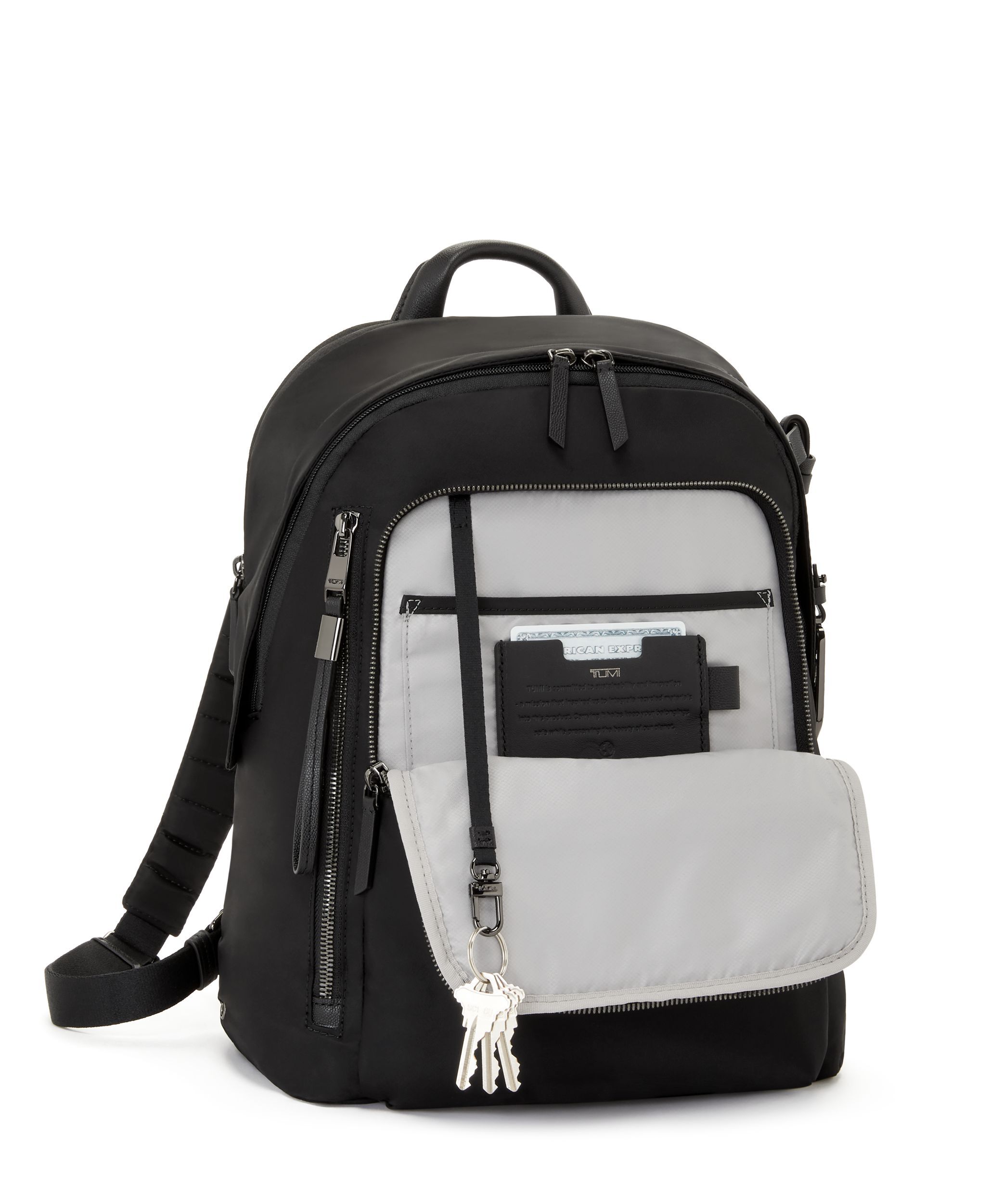 Halsey Backpack in Black/Gunmetal | Voyageur | TUMI Singapore