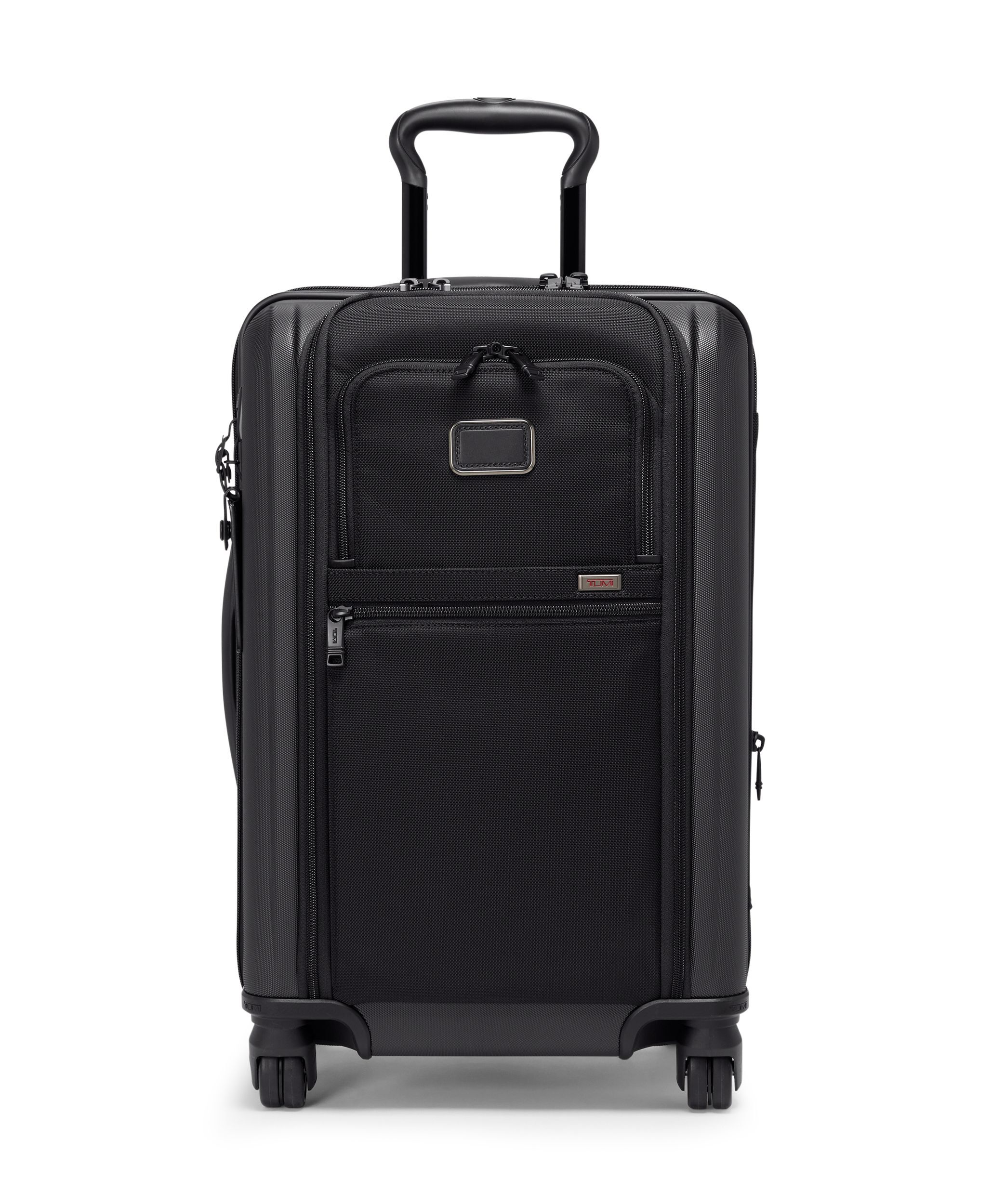 International Expandable 4 Wheeled Carry On in Black | Alpha