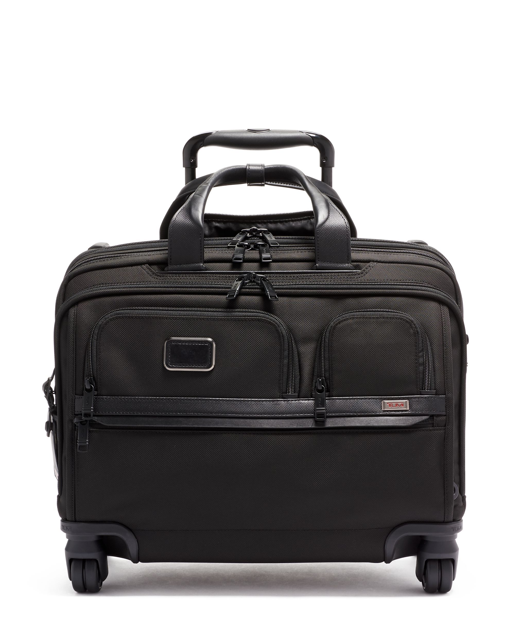 Deluxe 4 Wheeled Laptop Case Brief in Black | Tumi Alpha | TUMI
