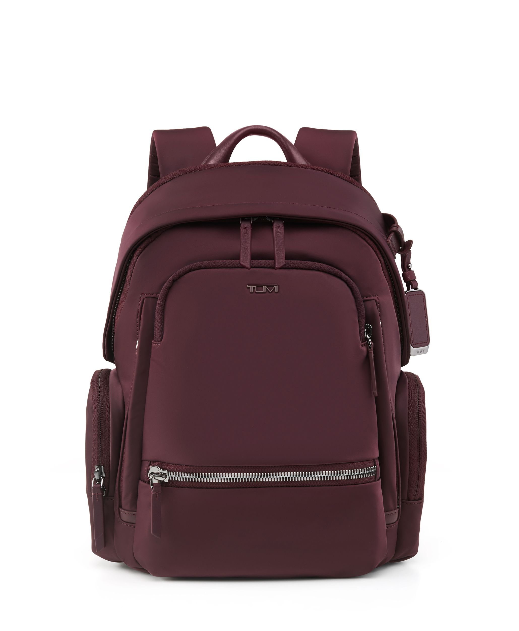 ゆ MINIMAL PU LEATHER BAG (WINE) 3260B Celina Medium Backpack in Rosewood | Voyageur | TUMI Singapore
