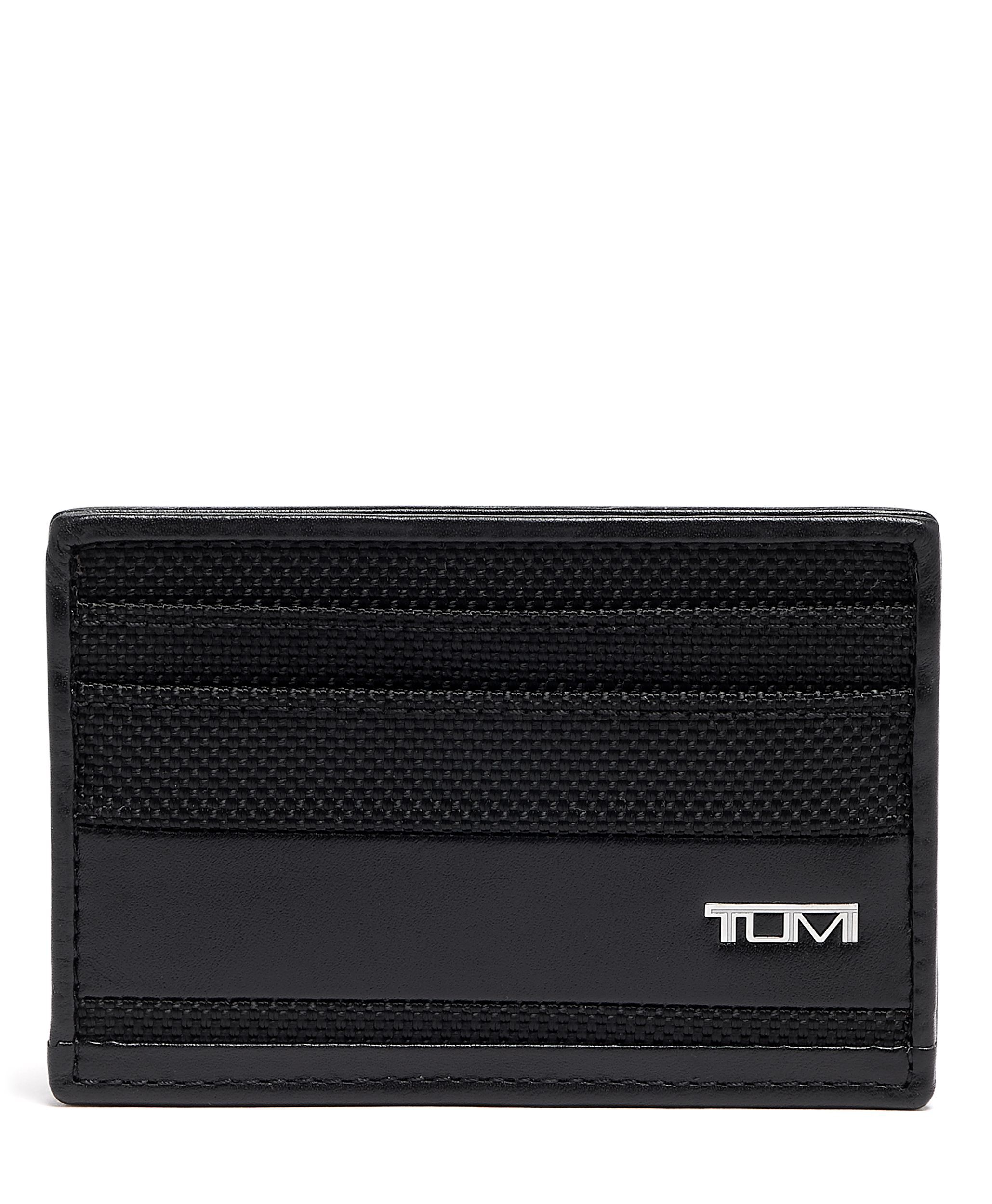 Slim Card Case in Black | Alpha | TUMI Singapore