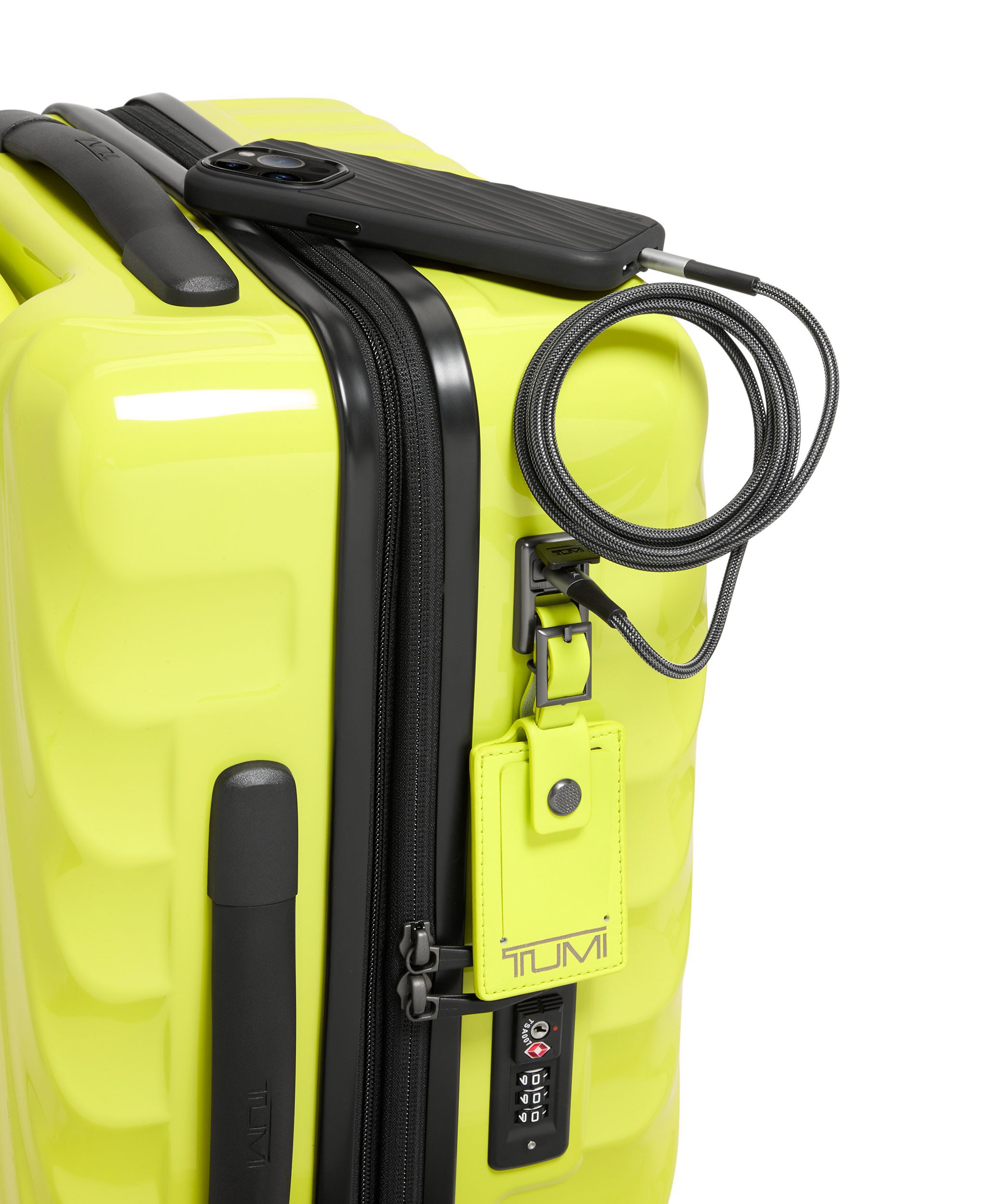 Tumi yellow luggage discount