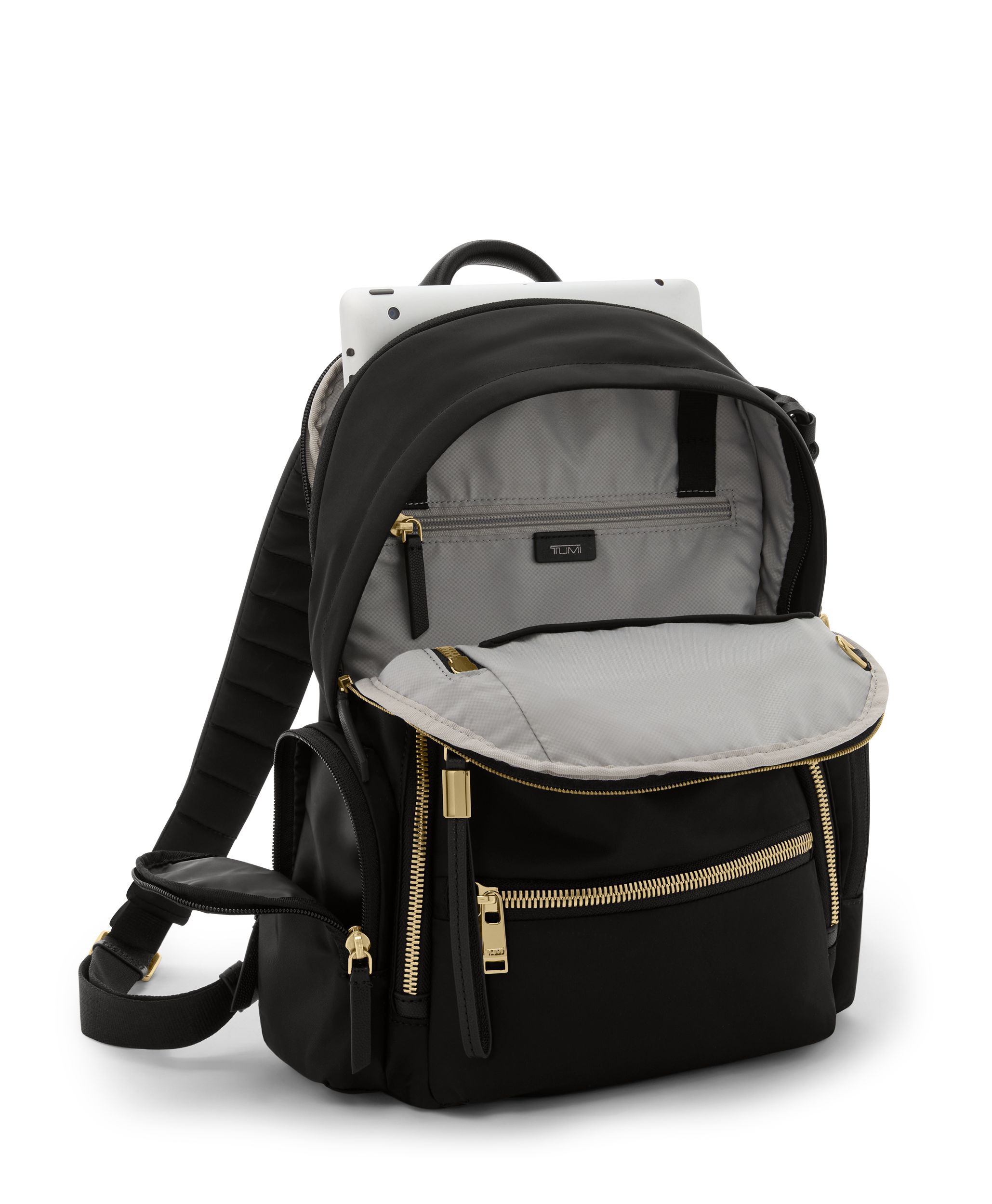 Celina Medium Backpack in Black/Gold | Voyageur | TUMI Singapore
