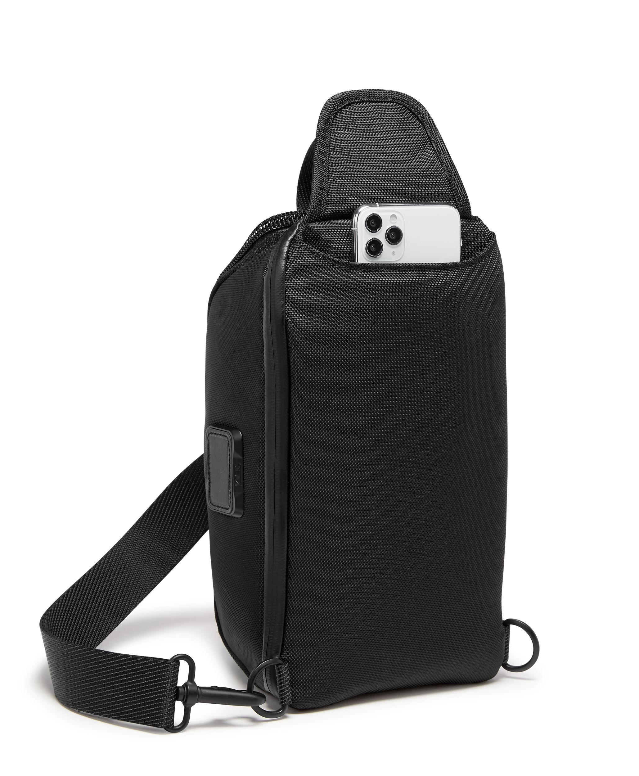 Tumi sling deals bag leather