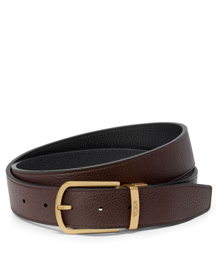 TUMI BELTS Horseshoe Reversible Pebbled Leather Belt 35mm OS44  hi-res | TUMI
