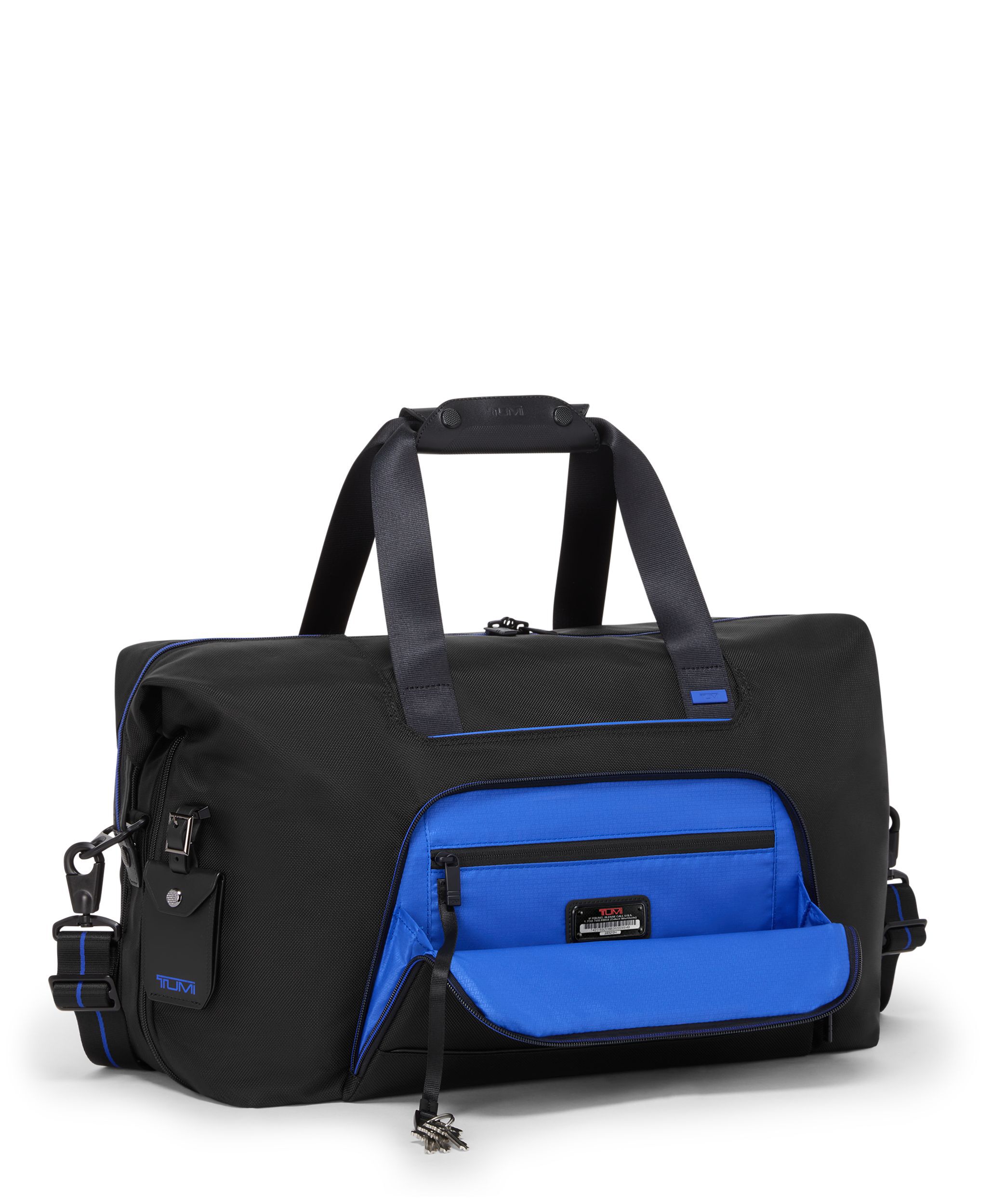 Double Expansion Duffel in Black/Ultra Blue | Tumi Alpha | TUMI