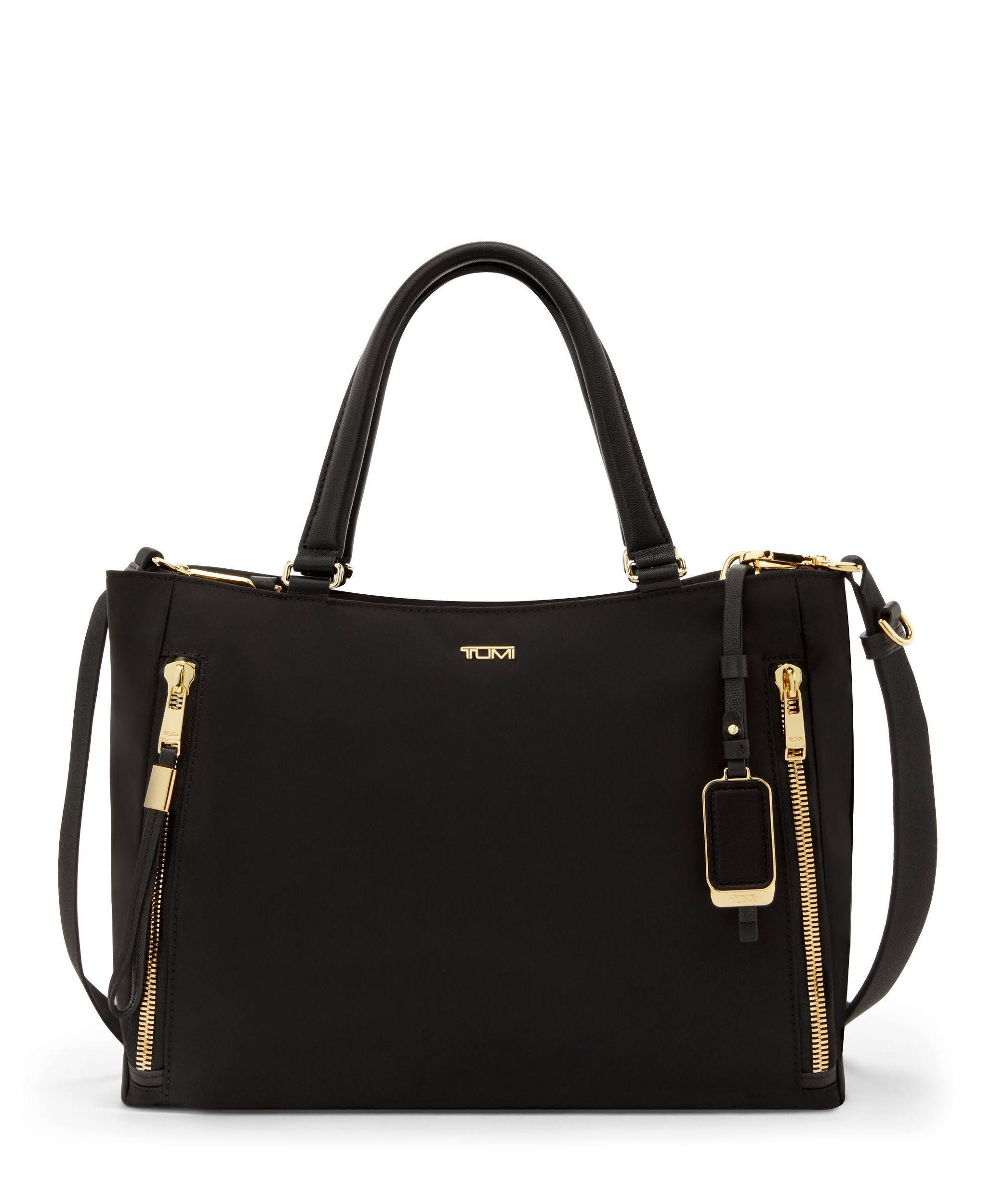 Valetta Medium Tote in Black/Gold | Voyageur | TUMI Singapore