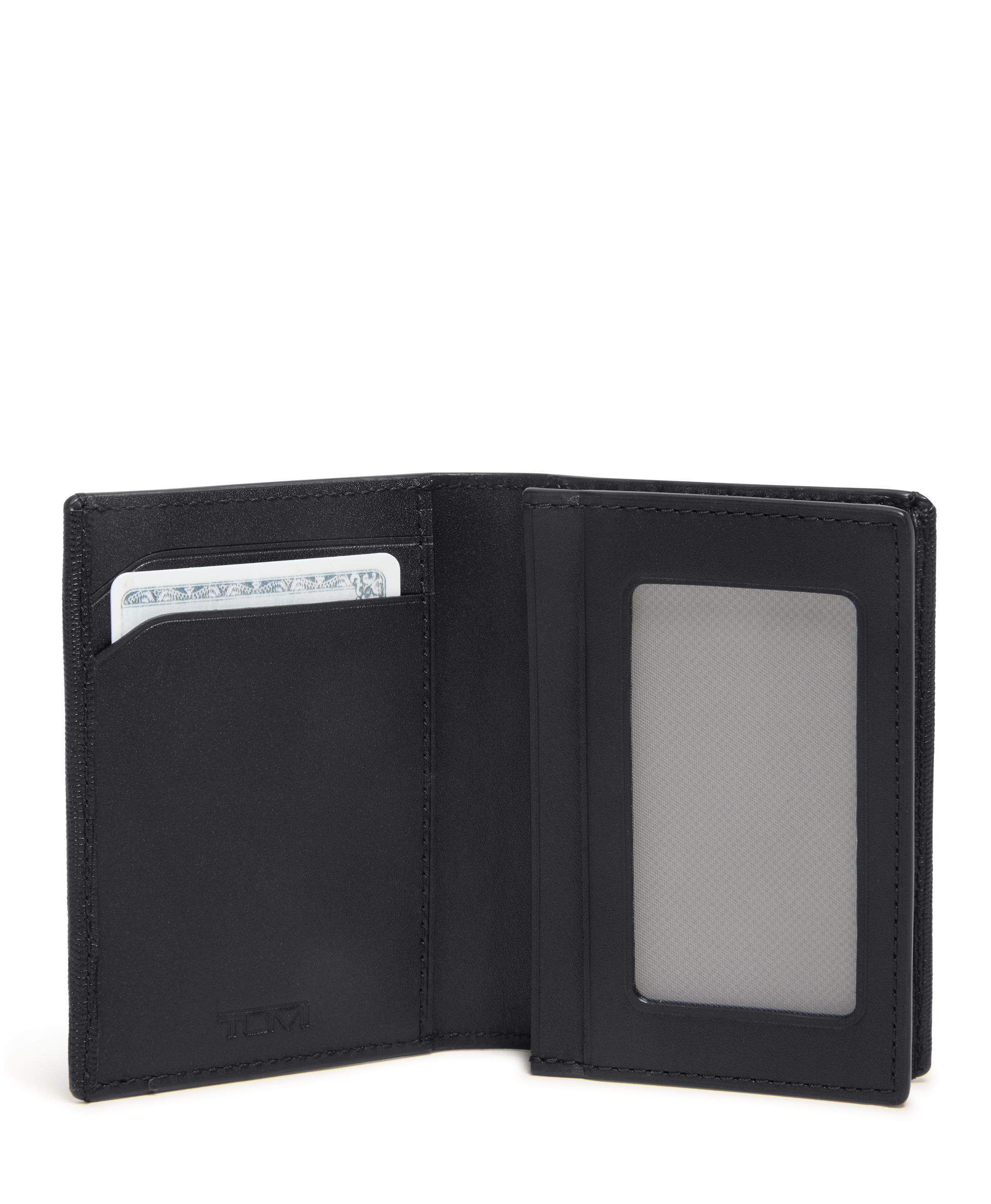 Gusseted Card Case in Black Embossed | Nassau Slg | TUMI Singapore