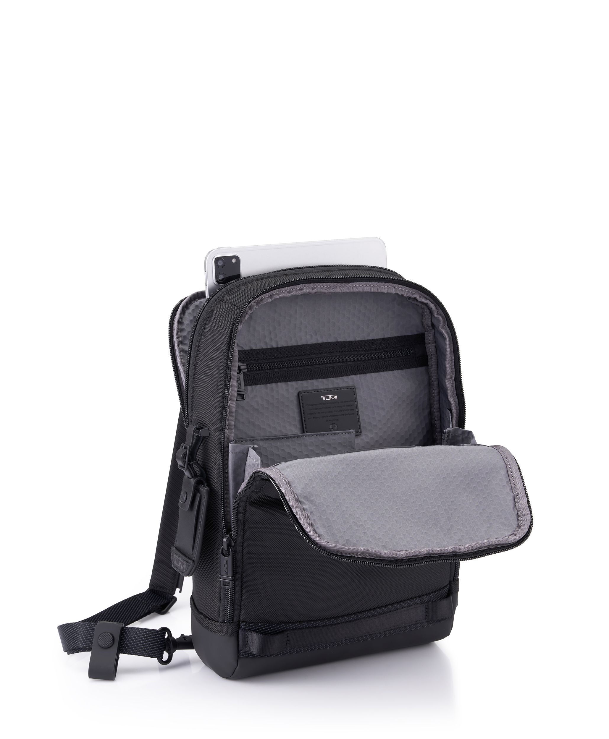 Compact Backpack Sling in Black | Alpha Bravo | TUMI Singapore