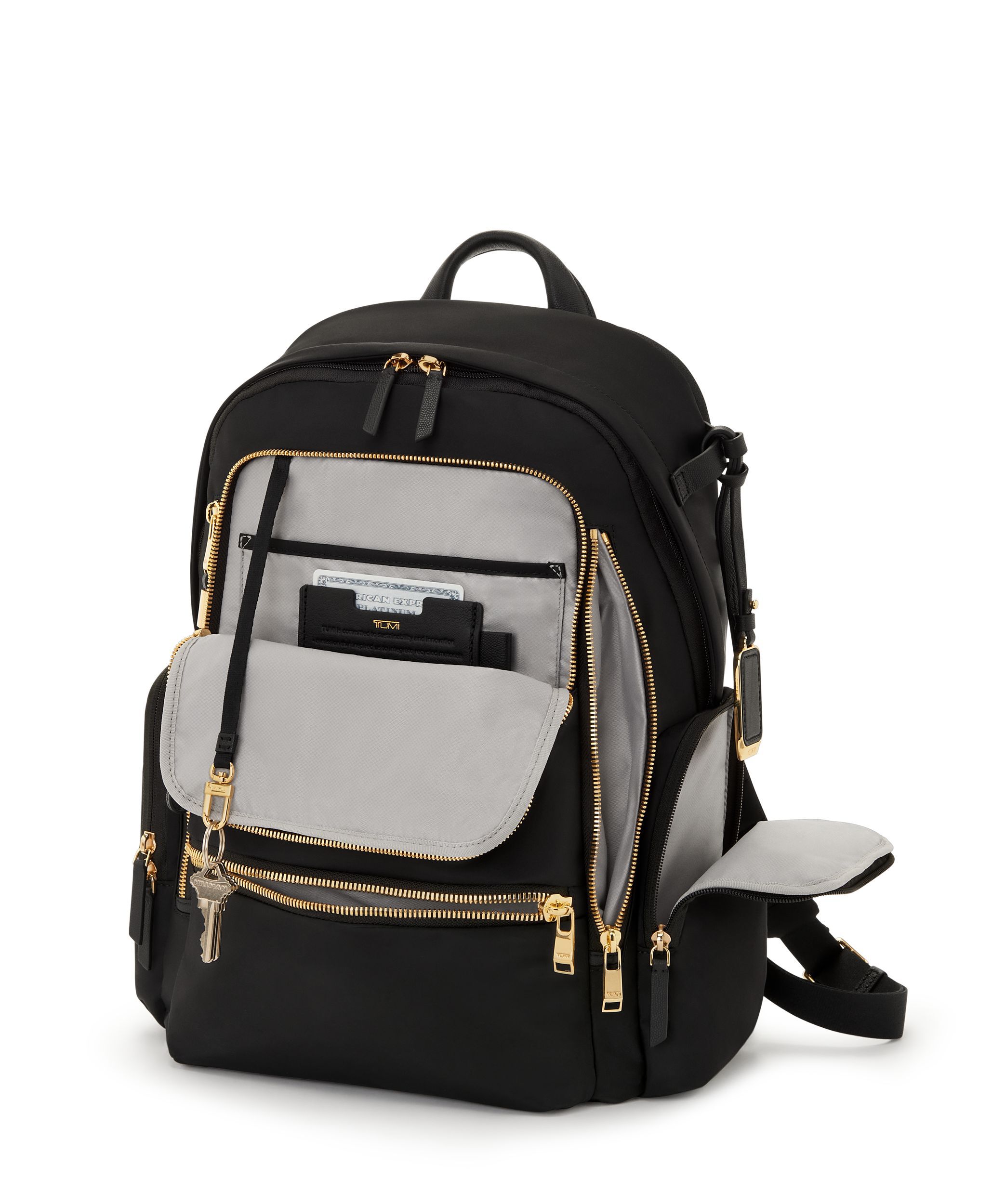 Celina Backpack in Black/Gold | Voyageur | TUMI Singapore