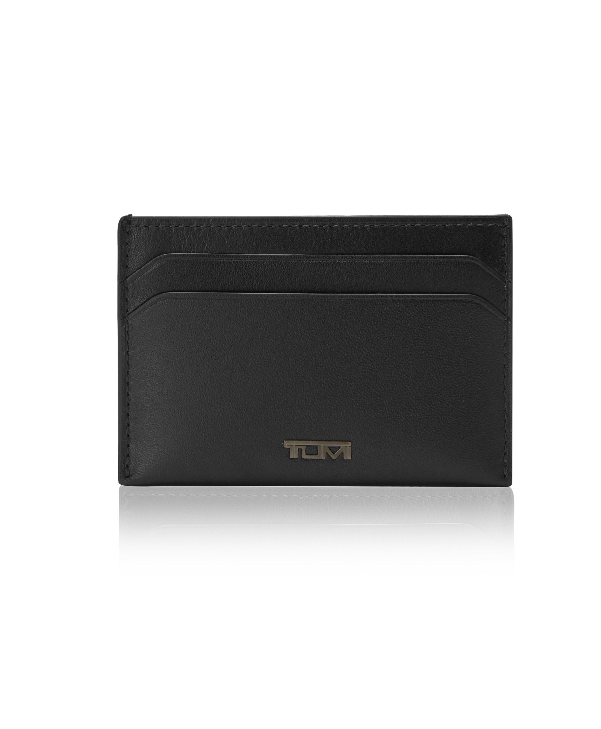 Slim Card Case in Black Smooth | Nassau Slg | TUMI Singapore