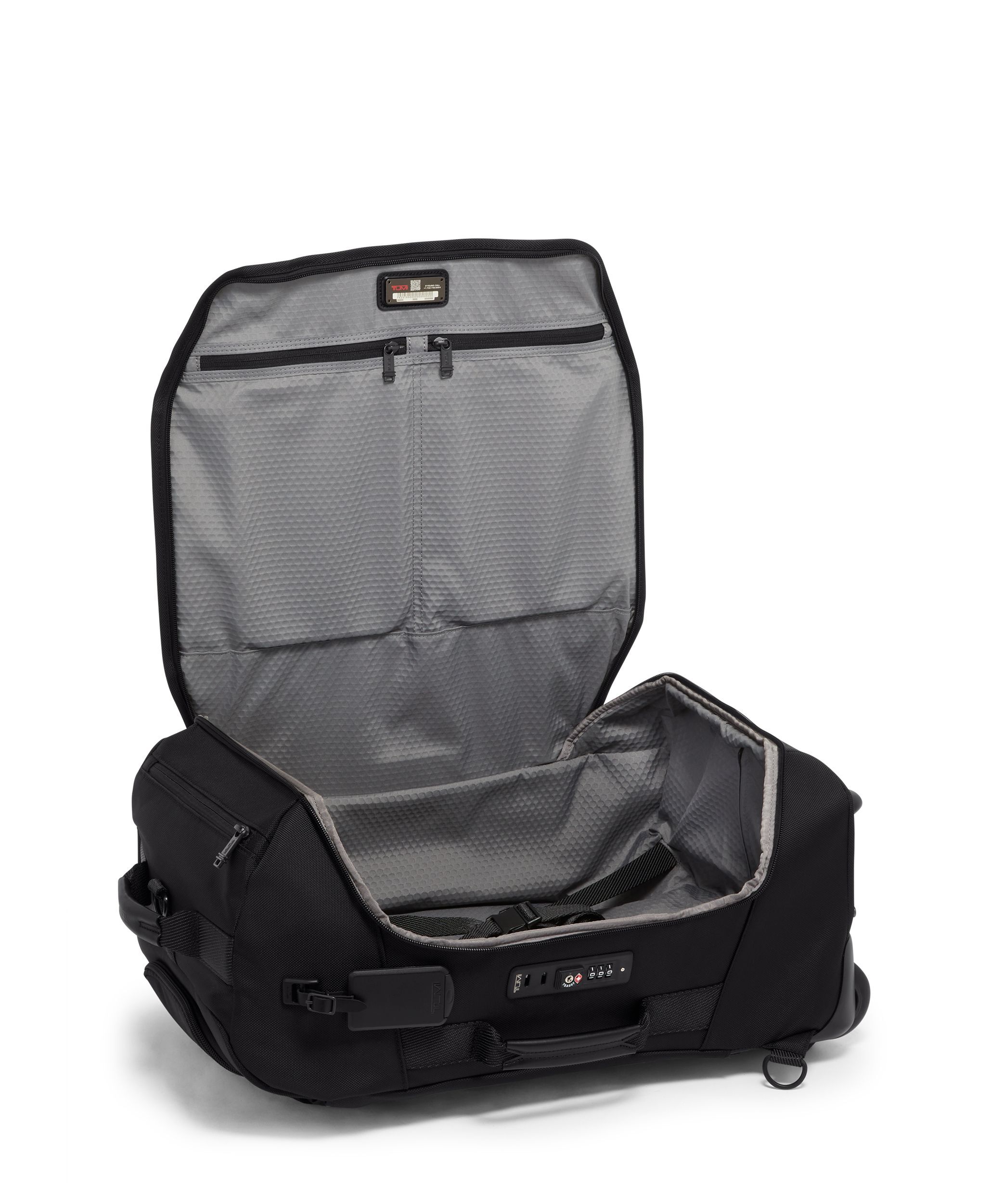 International 2 Wheel Duffel Backpack Carry On in Black | Alpha