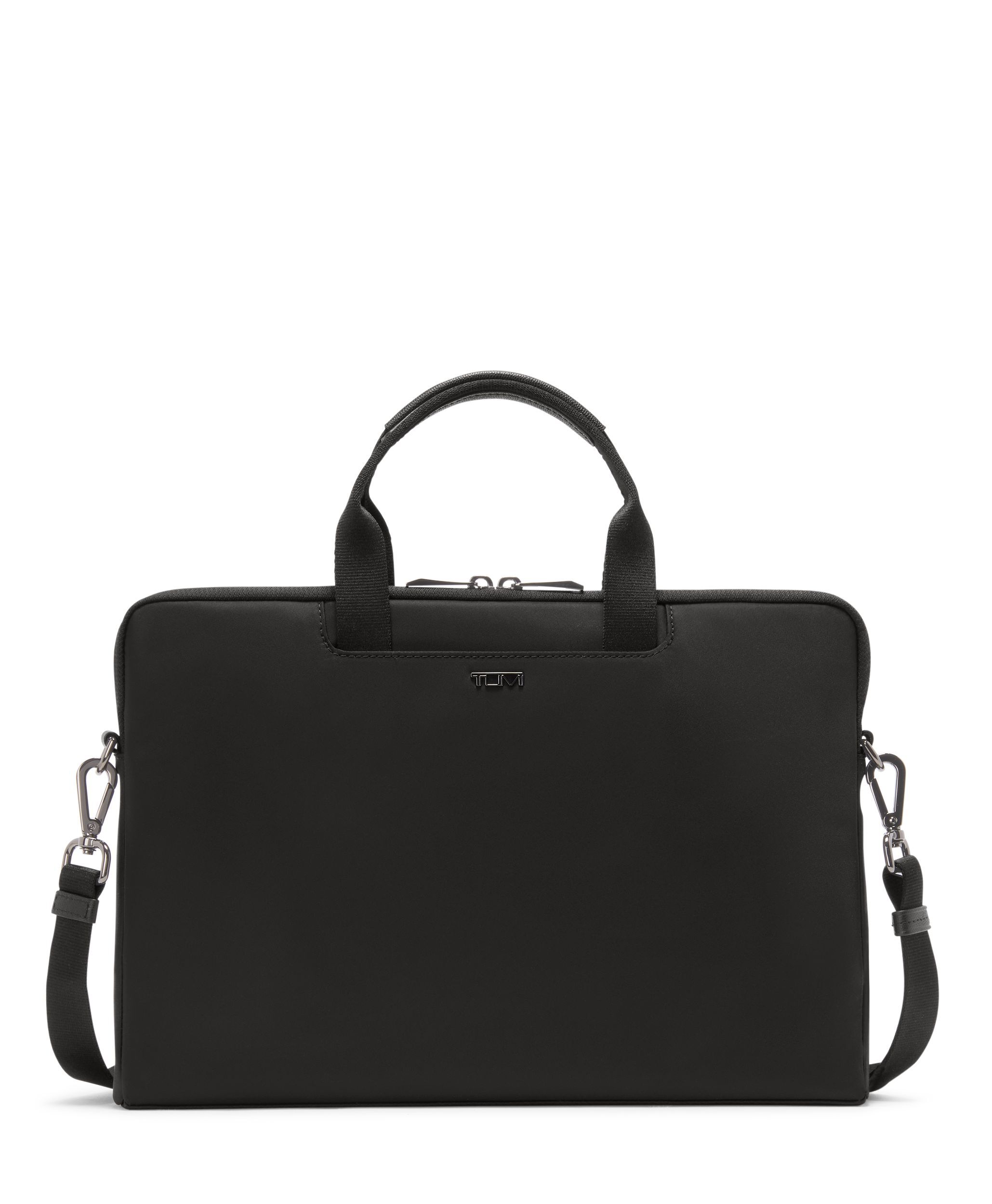 Dakota Laptop Crossbody in Black/Gunmetal | Voyageur | TUMI Singapore