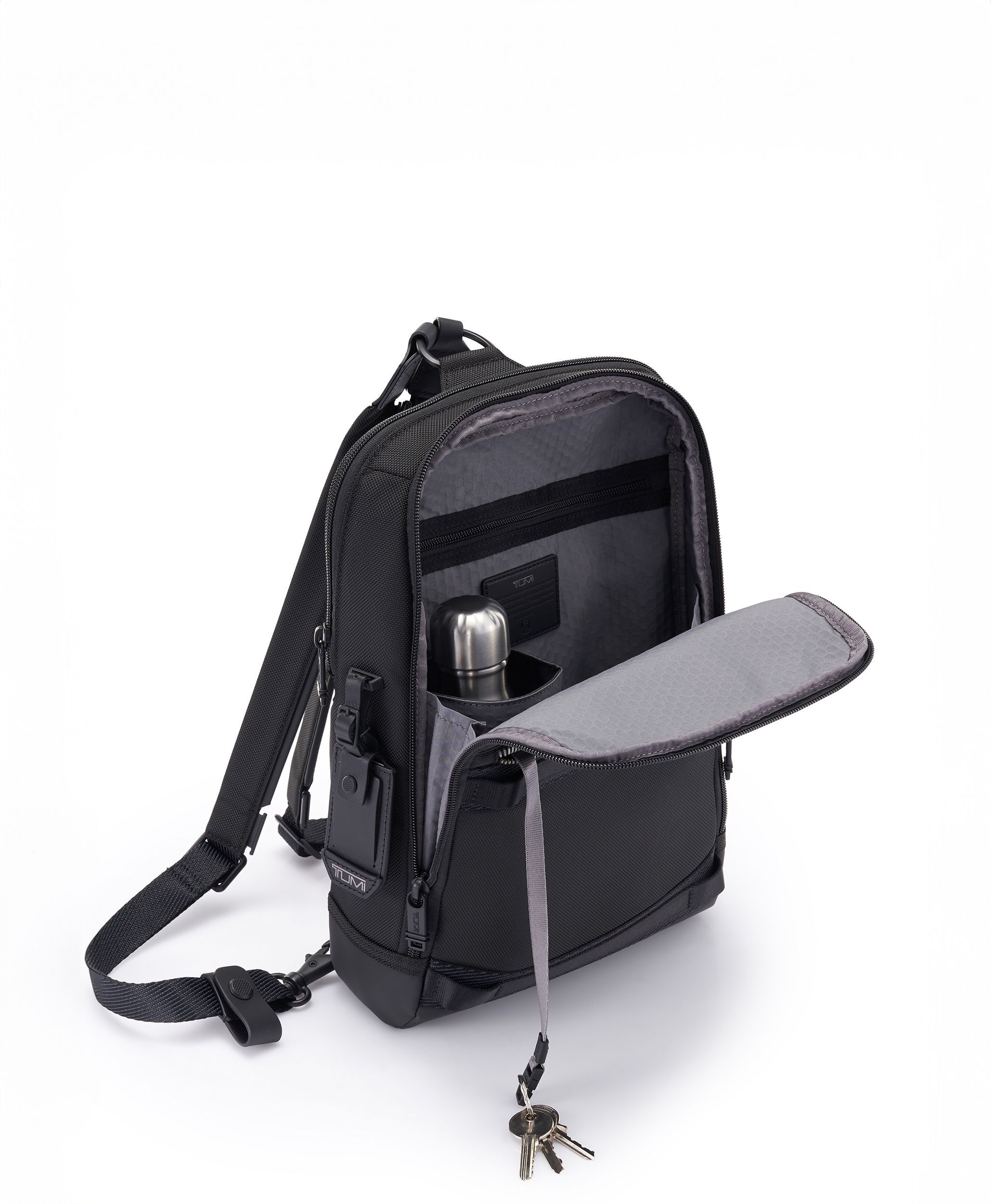 Compact Backpack Sling in Black | Alpha Bravo | TUMI Singapore
