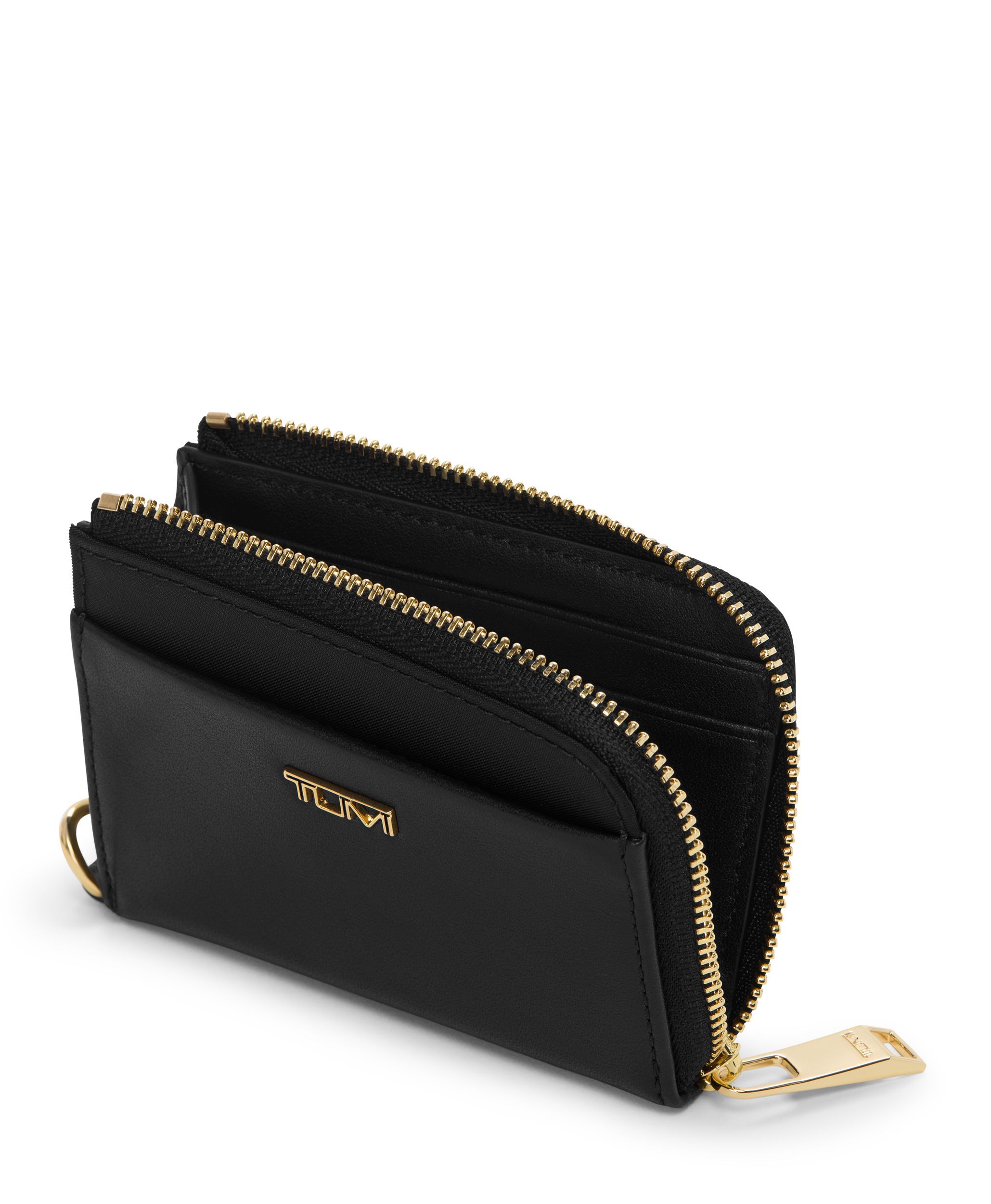 L Zip Card Case in Black/Gold | Voyageur | TUMI Singapore