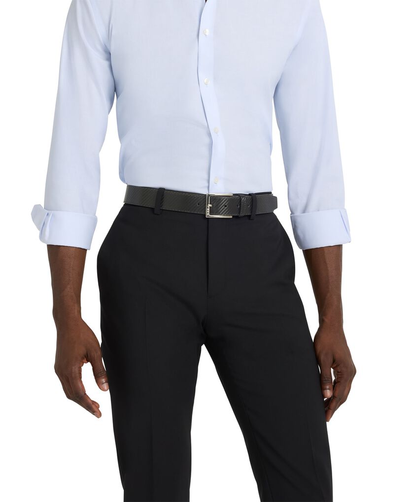 TUMI BELTS Rectangle Carbon Fiber Print Belt 35mm OS44  hi-res | TUMI