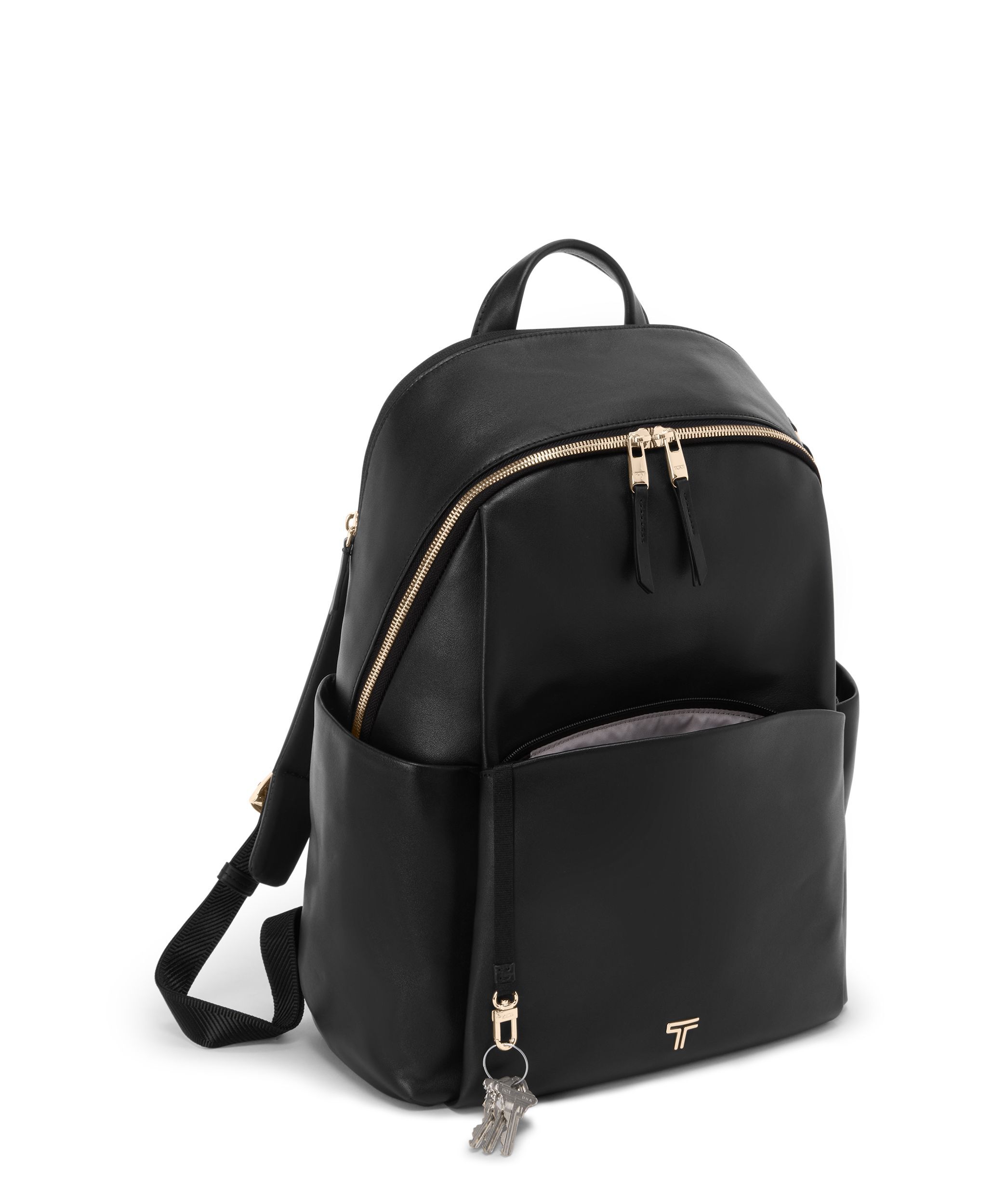 Raina Backpack in Black/Light Gold | Voyageur | TUMI Singapore