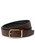Horseshoe Reversible Pebbled Leather Belt 35mm OS44
