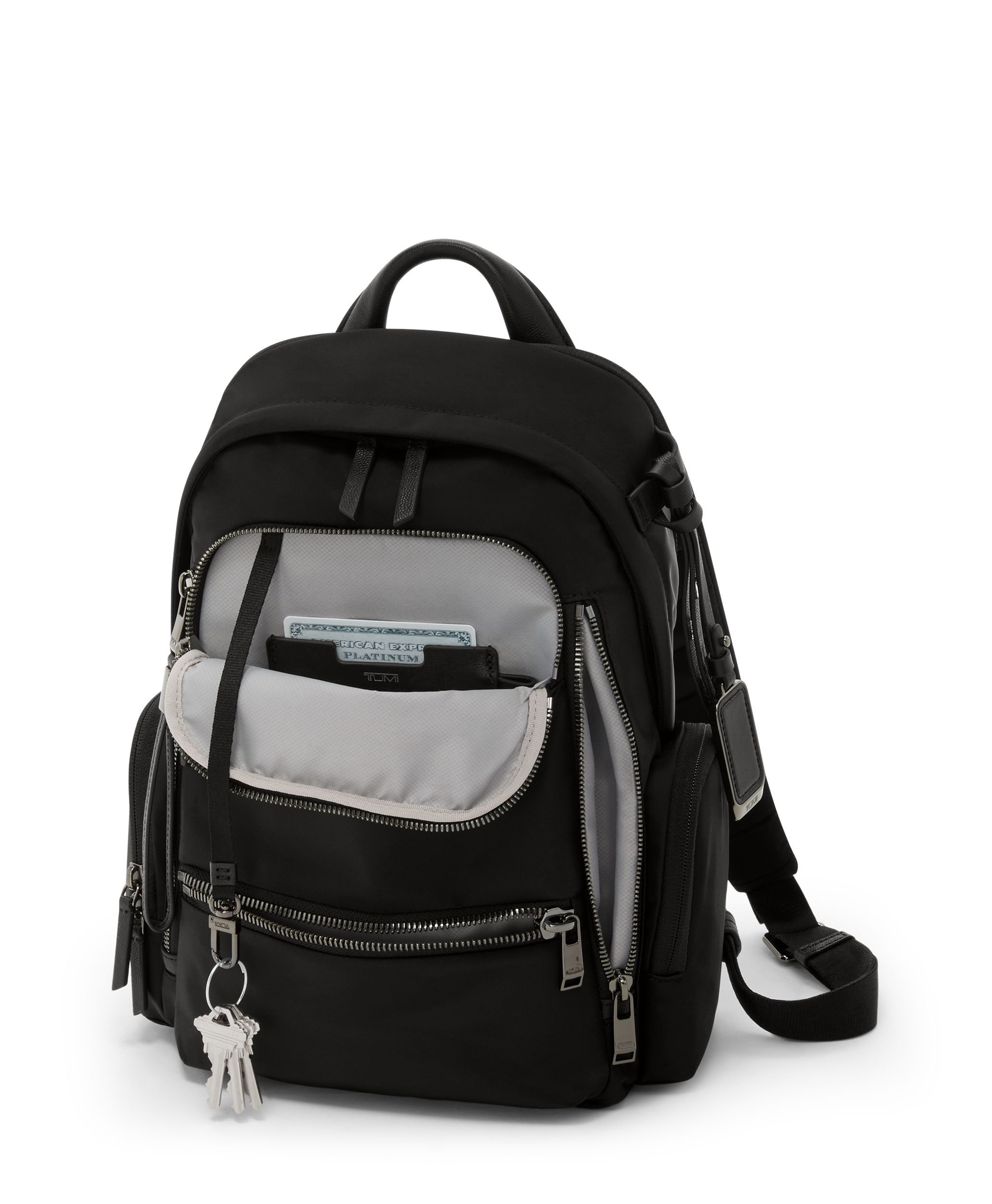 Celina Medium Backpack in Black/Gunmetal | Voyageur | TUMI Singapore