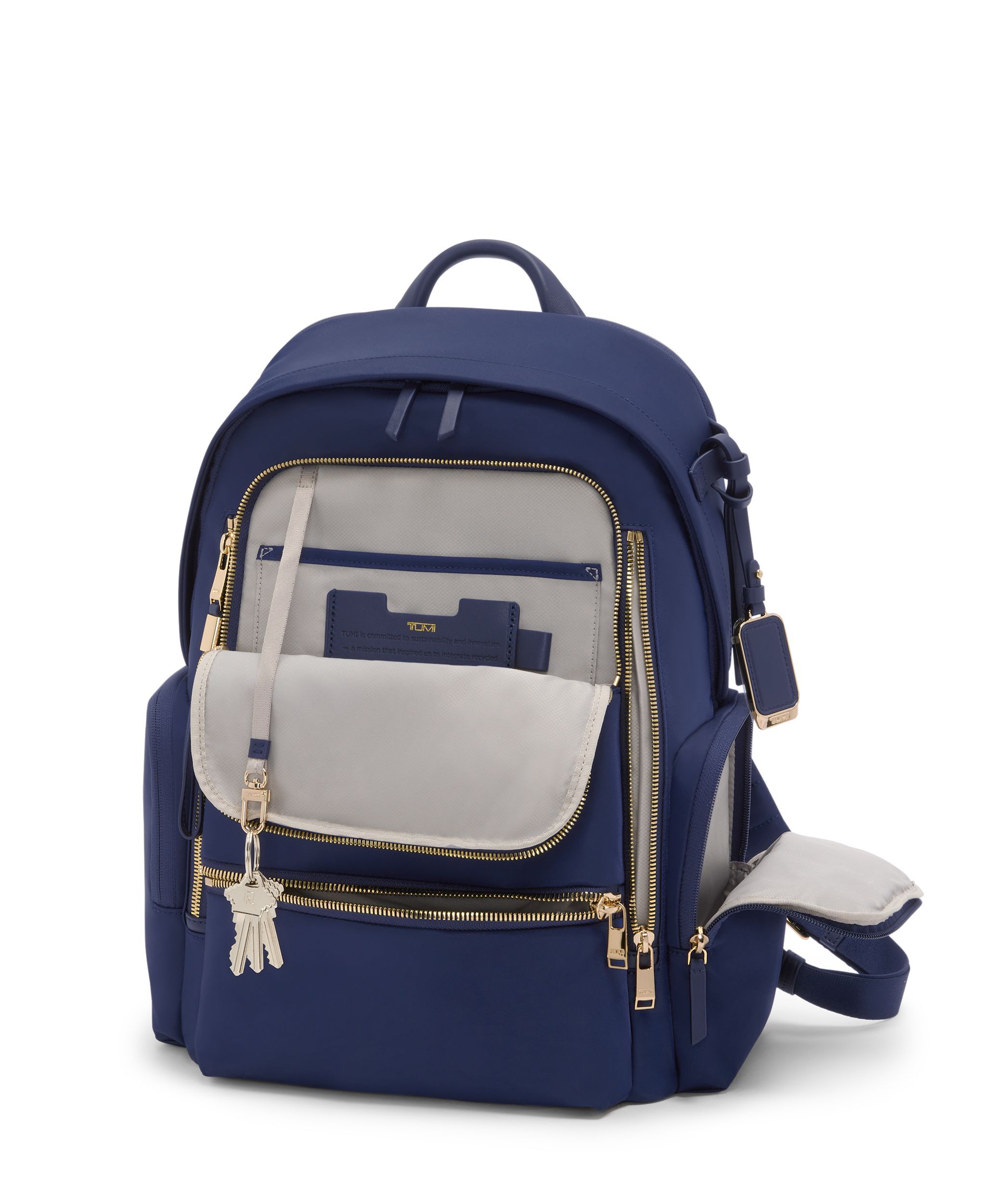 Celina Backpack in Indigo/Light Gold | Voyageur | TUMI Singapore