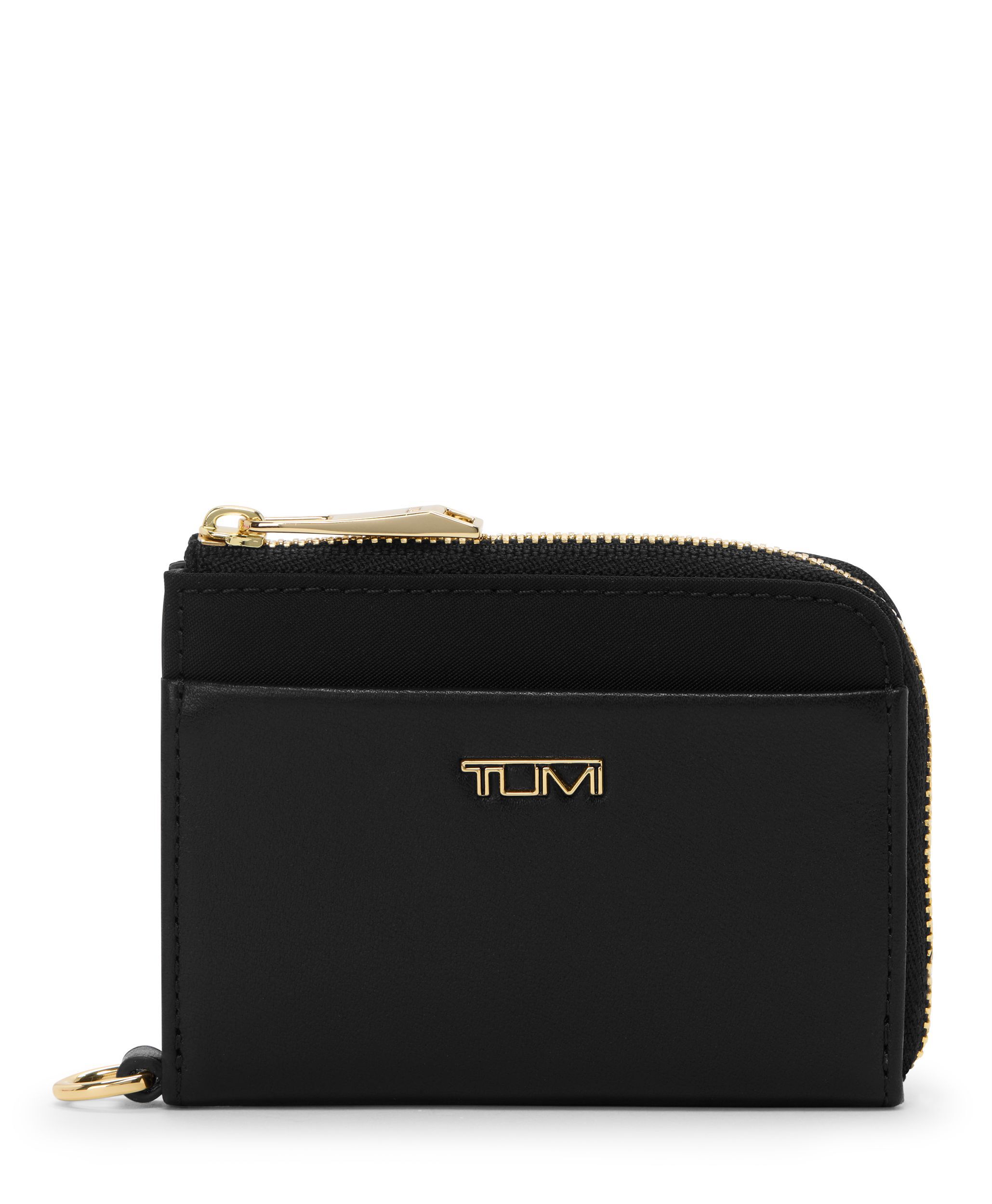 ＴＵＧＵＭＩ L Zip Card Case in Black/Gold | Voyageur | TUMI Singapore