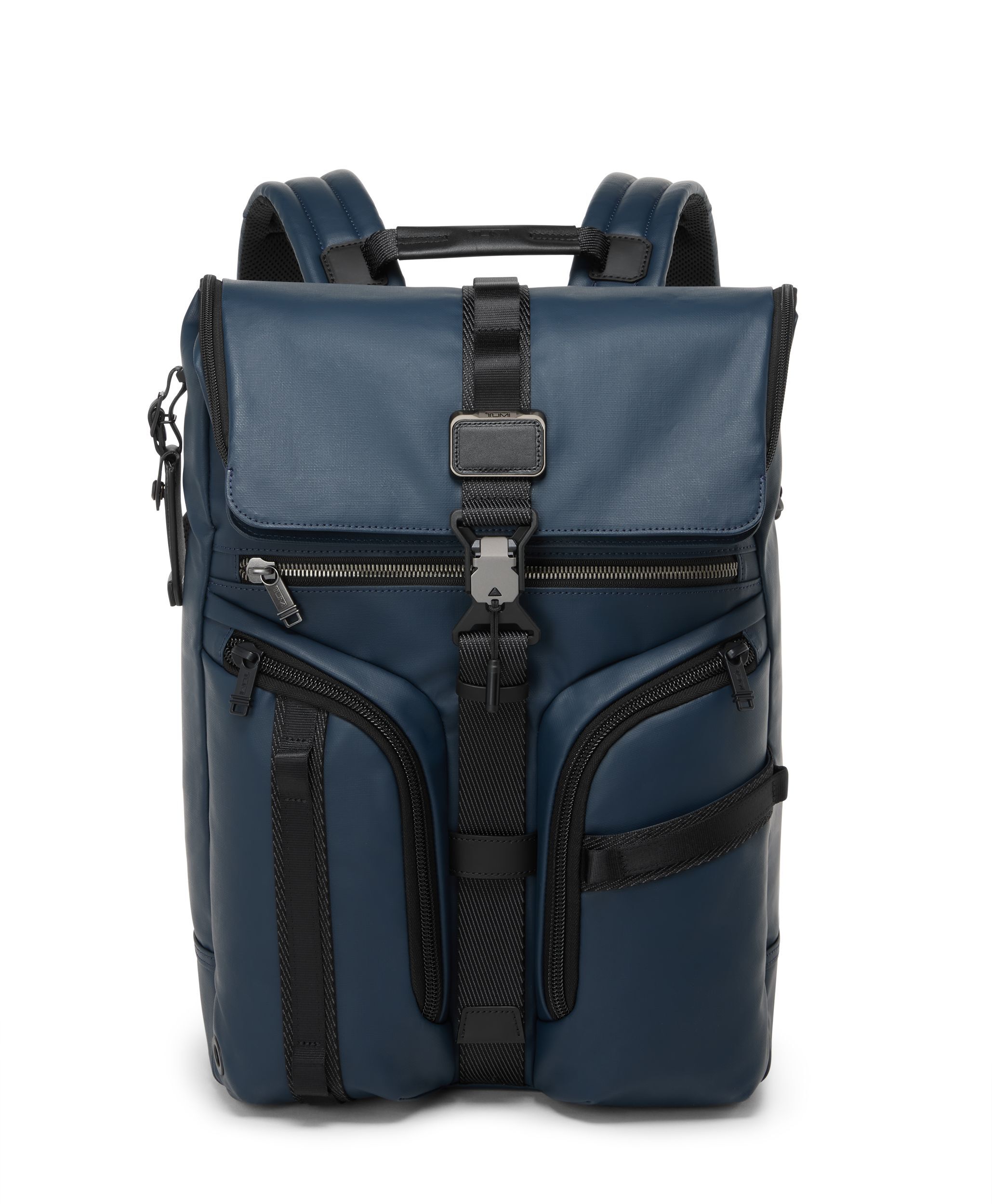 Surveillance Backpack in Navy Coated Canvas | Alpha Bravo | TUMI