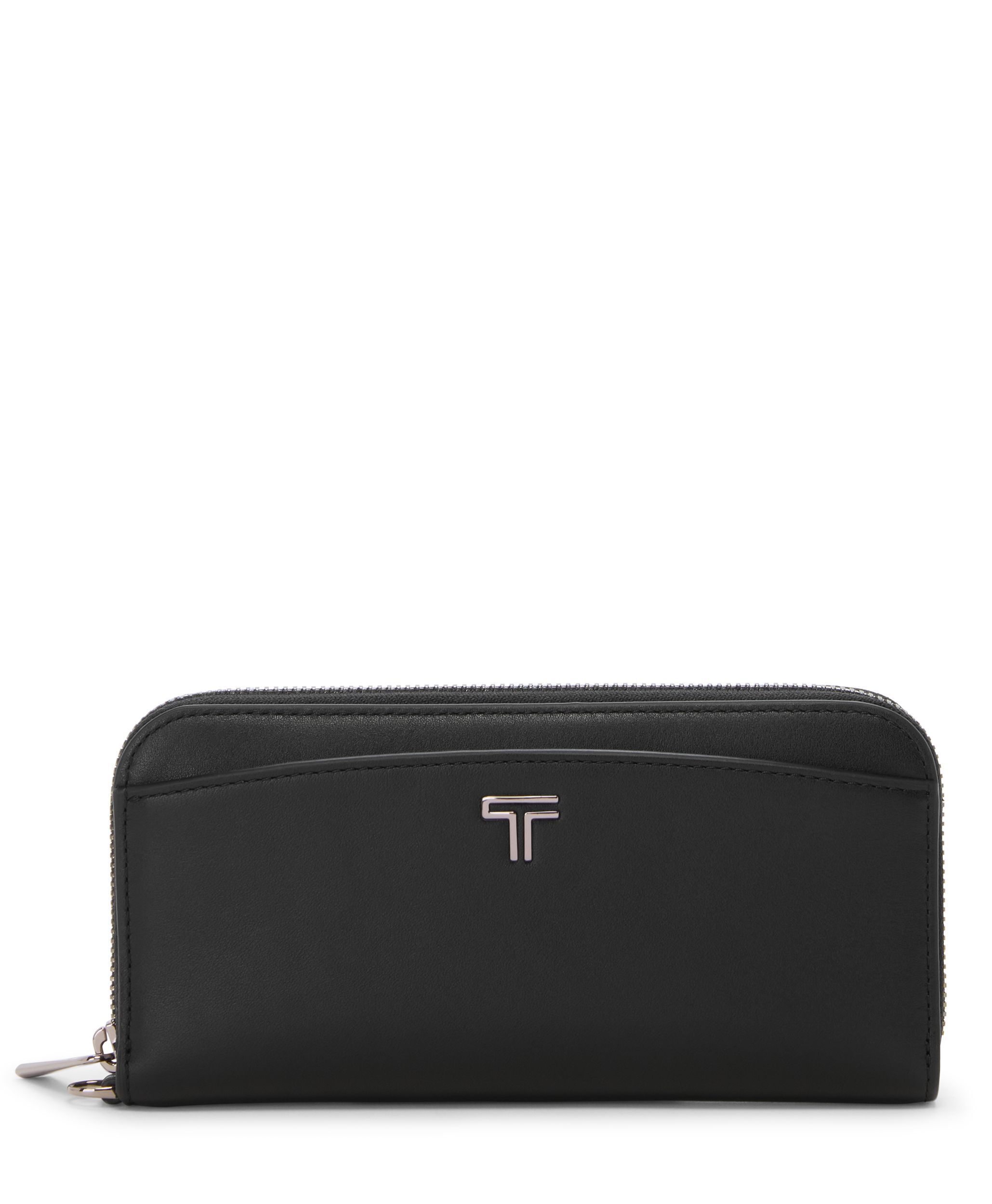 ＊Tt.glad/Zipper Compact Wallet＊ Zip Around Continental in Black/Gunmetal | Belden Slg | TUMI Singapore
