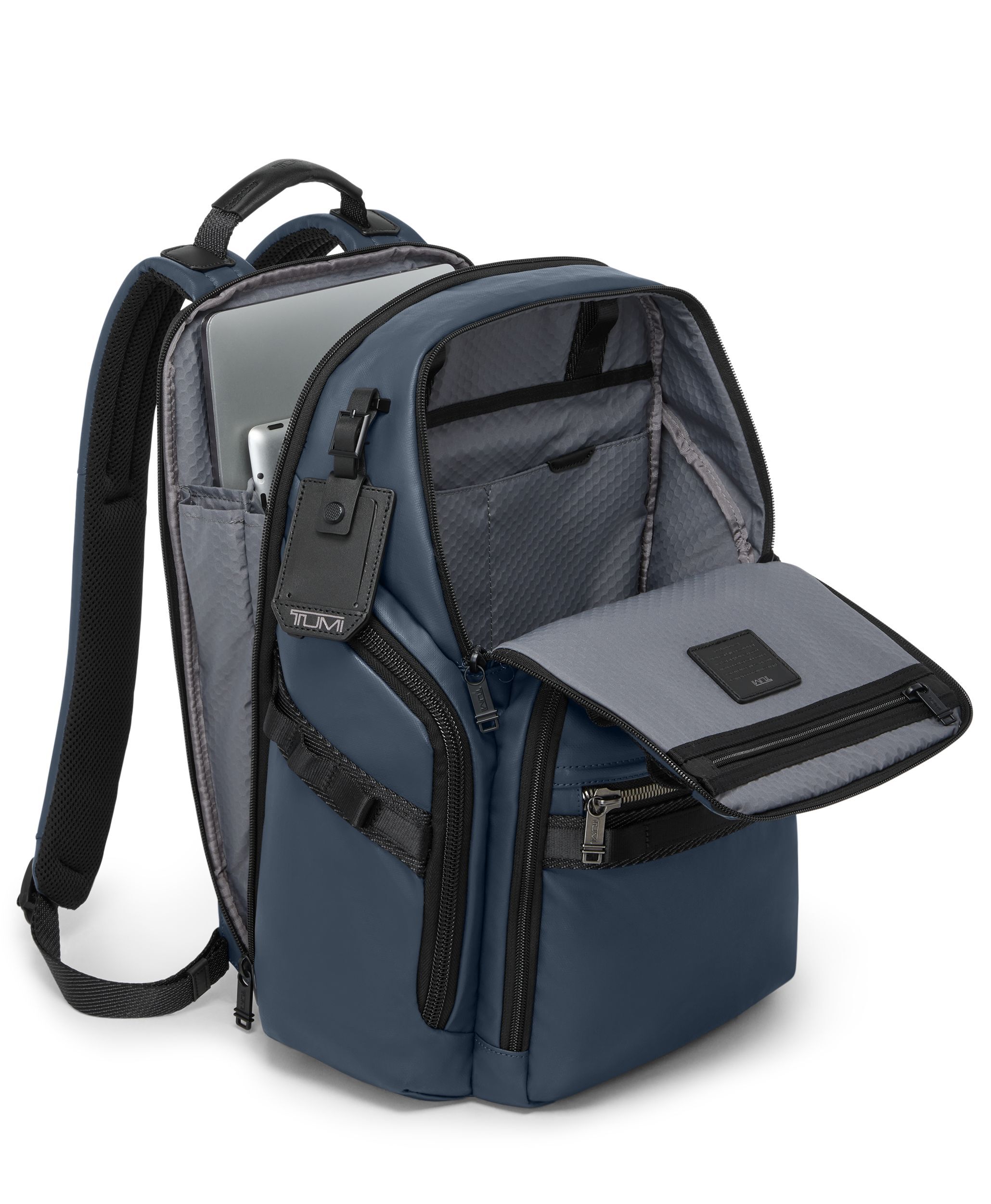 Search Backpack in Navy Coated Canvas | Alpha Bravo | TUMI Singapore