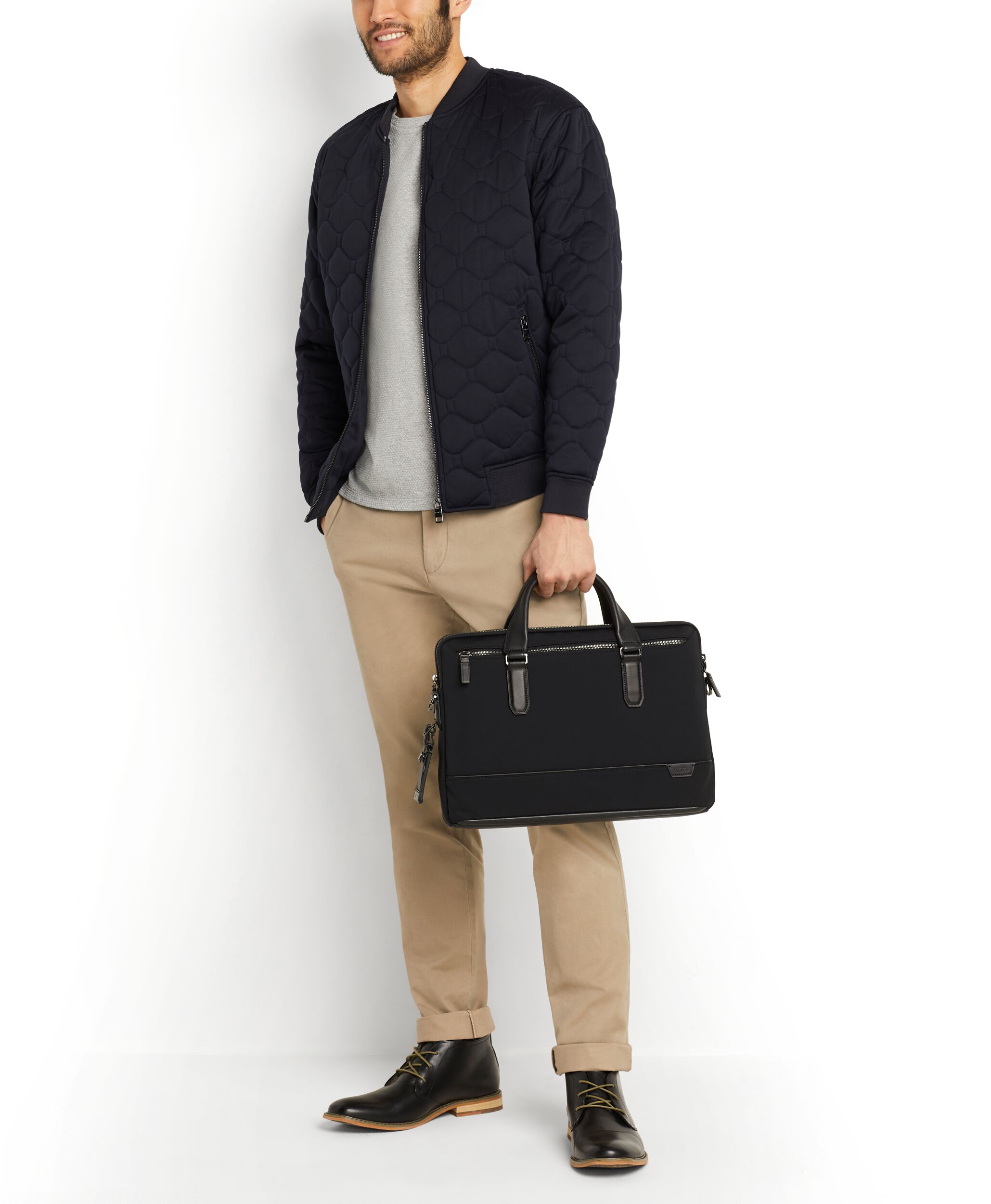 Sycamore Slim Brief in Black | Tumi Harrison | TUMI Singapore