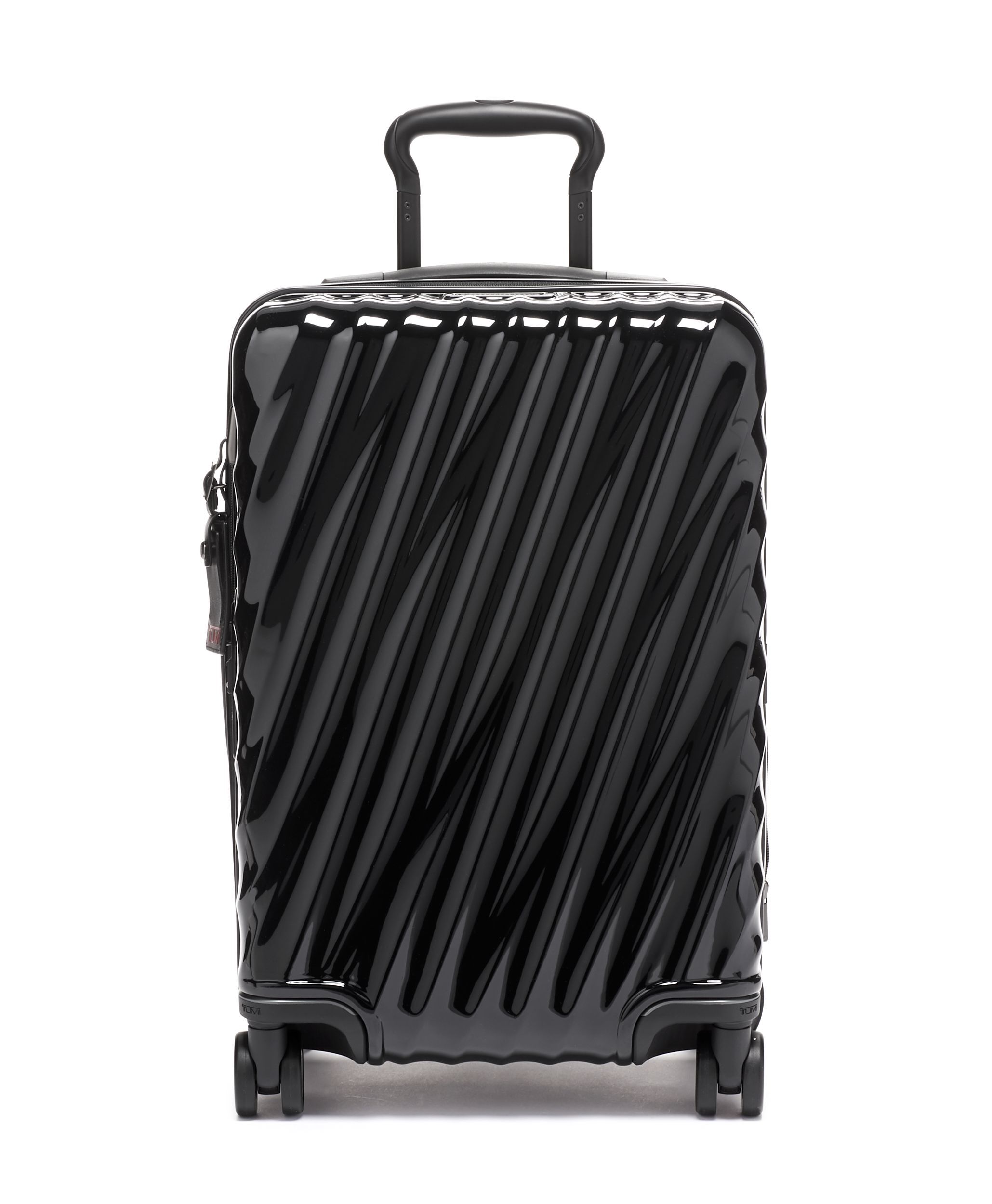 International Expandable 4 Wheeled Carry On in Black | 19 Degree