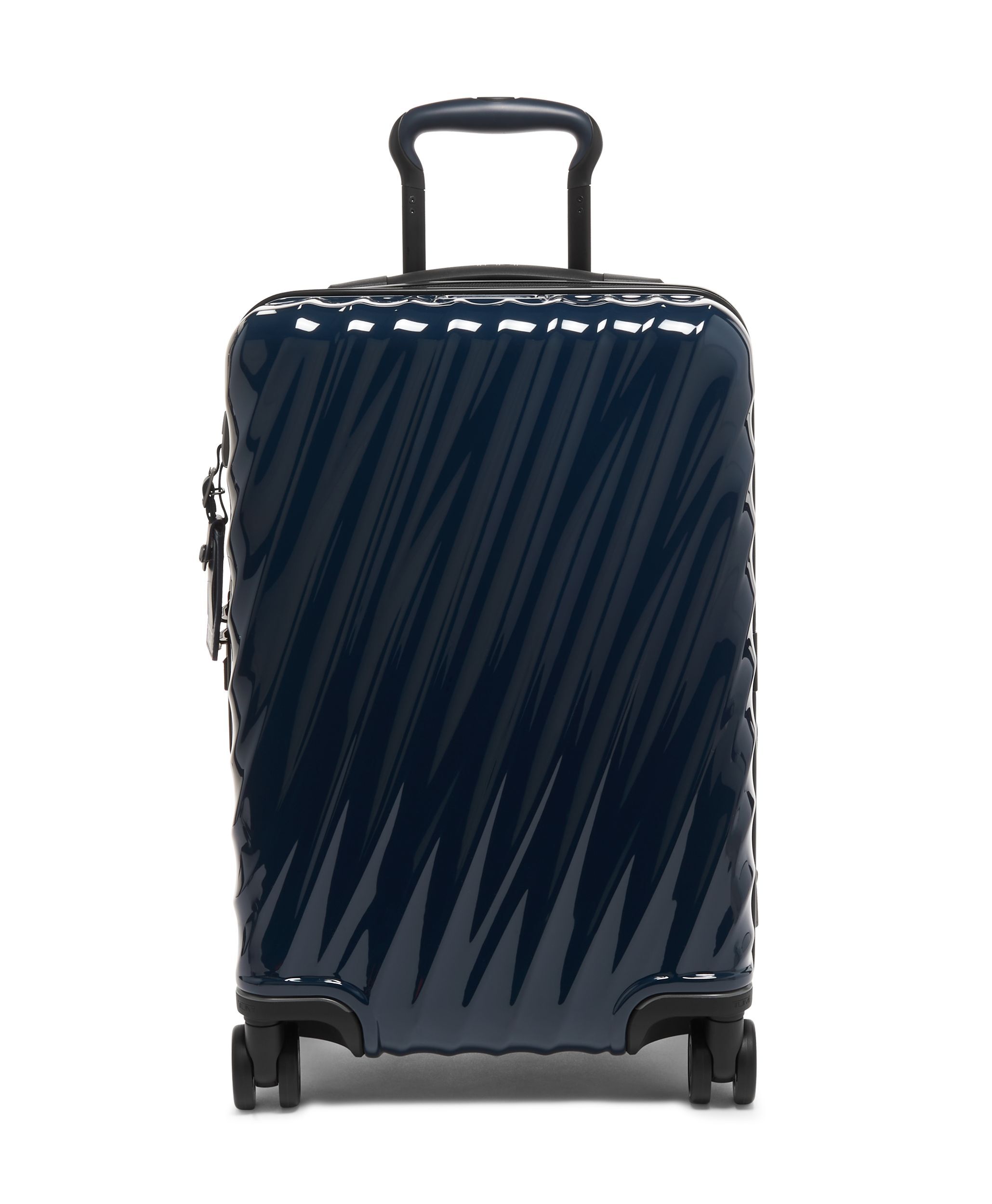 International Expandable 4 Wheeled Carry On in Navy | 19 Degree