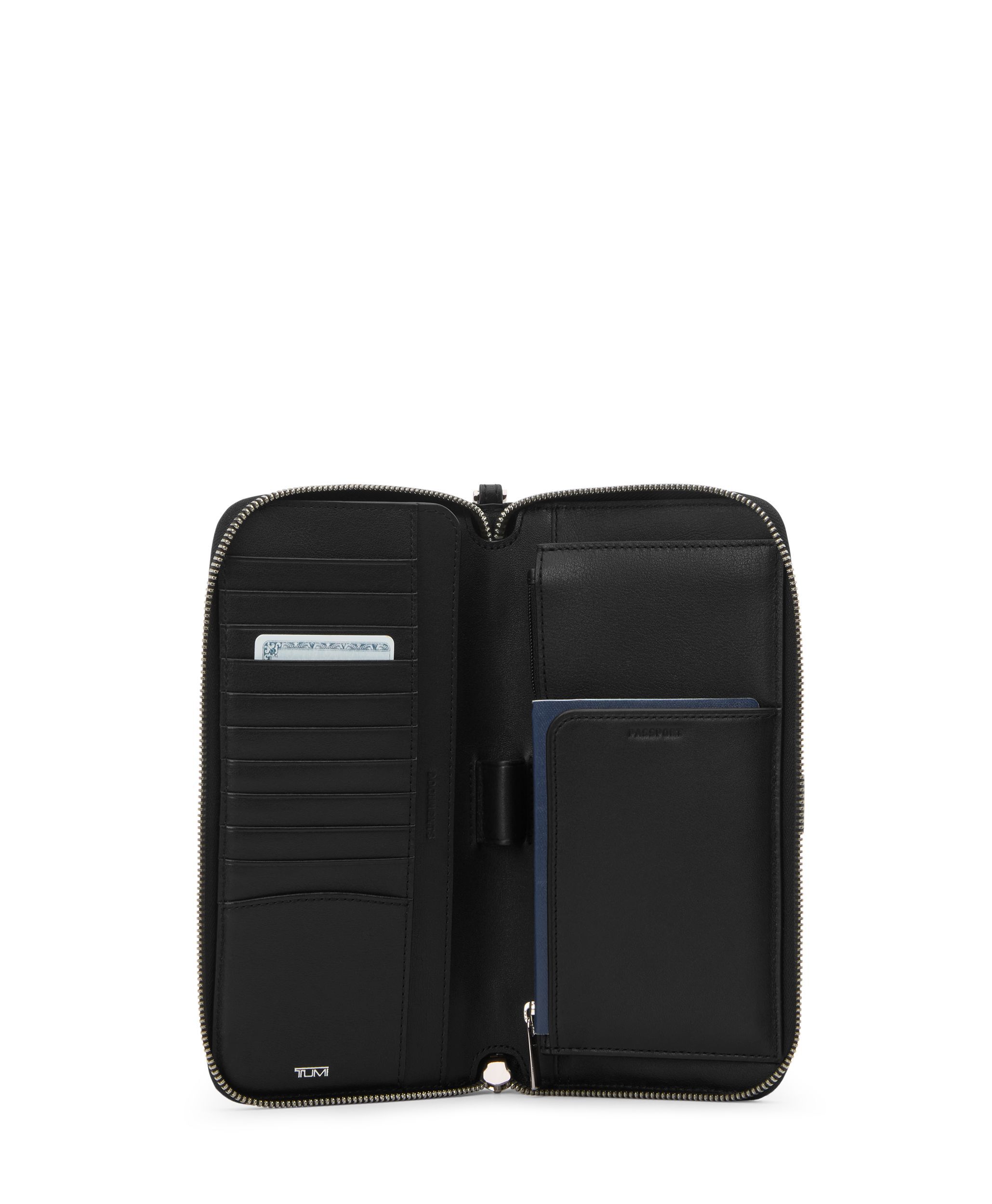 Travel Wallet in Black/Gunmetal | Belden Slg | TUMI Singapore