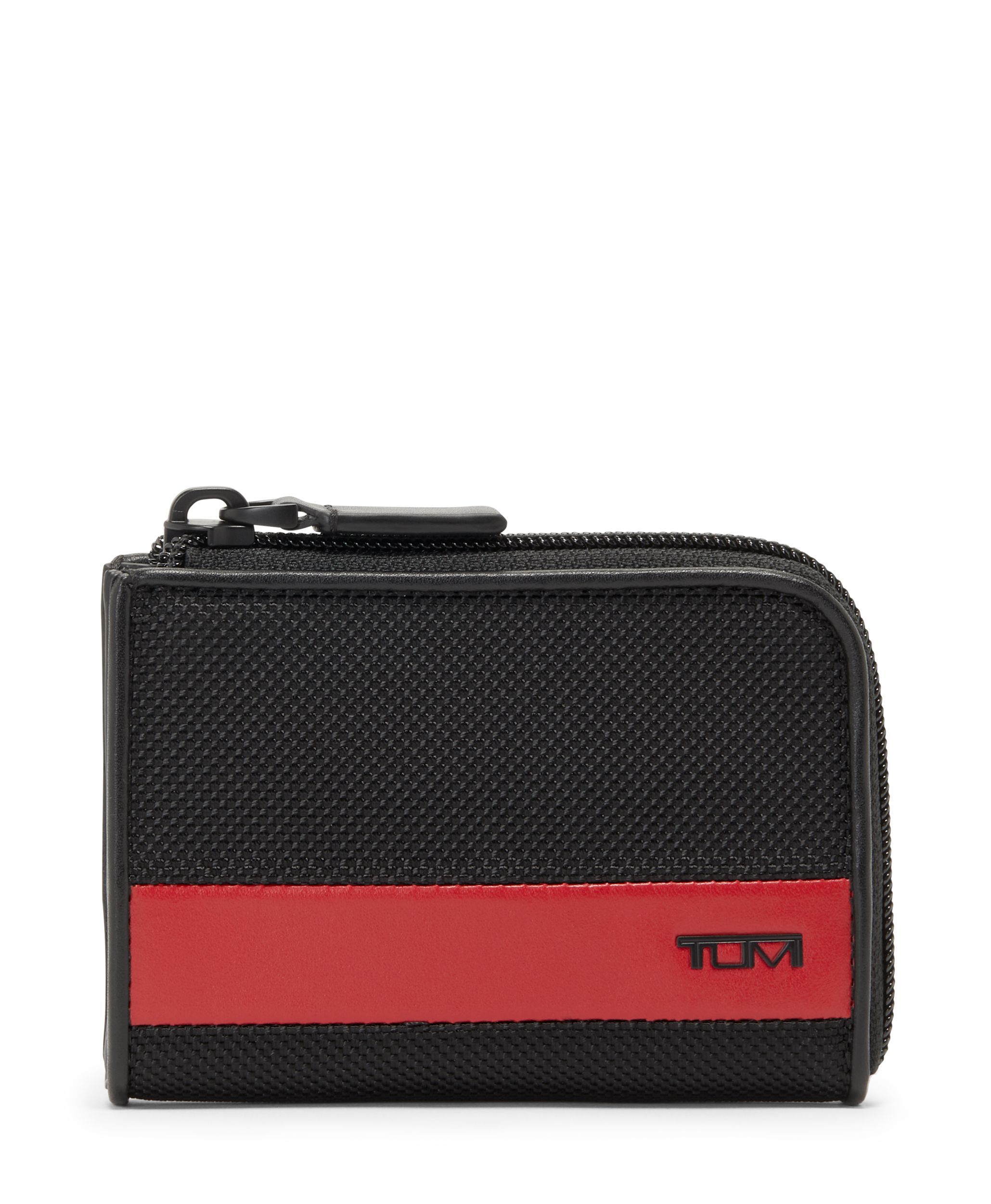 Zip Card Case in Black/Red | Alpha Slg | TUMI Singapore