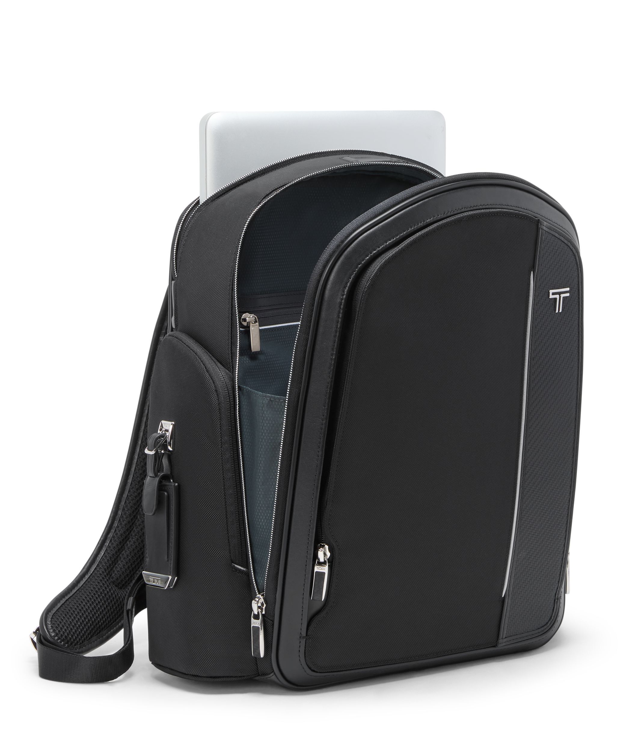 tumi　リュック　カーボン&レザー Larson Medium Backpack in Black | Arrivé | TUMI Singapore