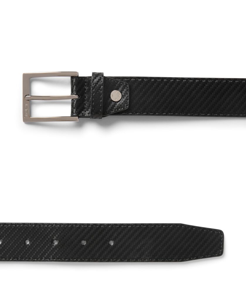 TUMI BELTS Rectangle Carbon Fiber Print Belt 35mm OS44  hi-res | TUMI