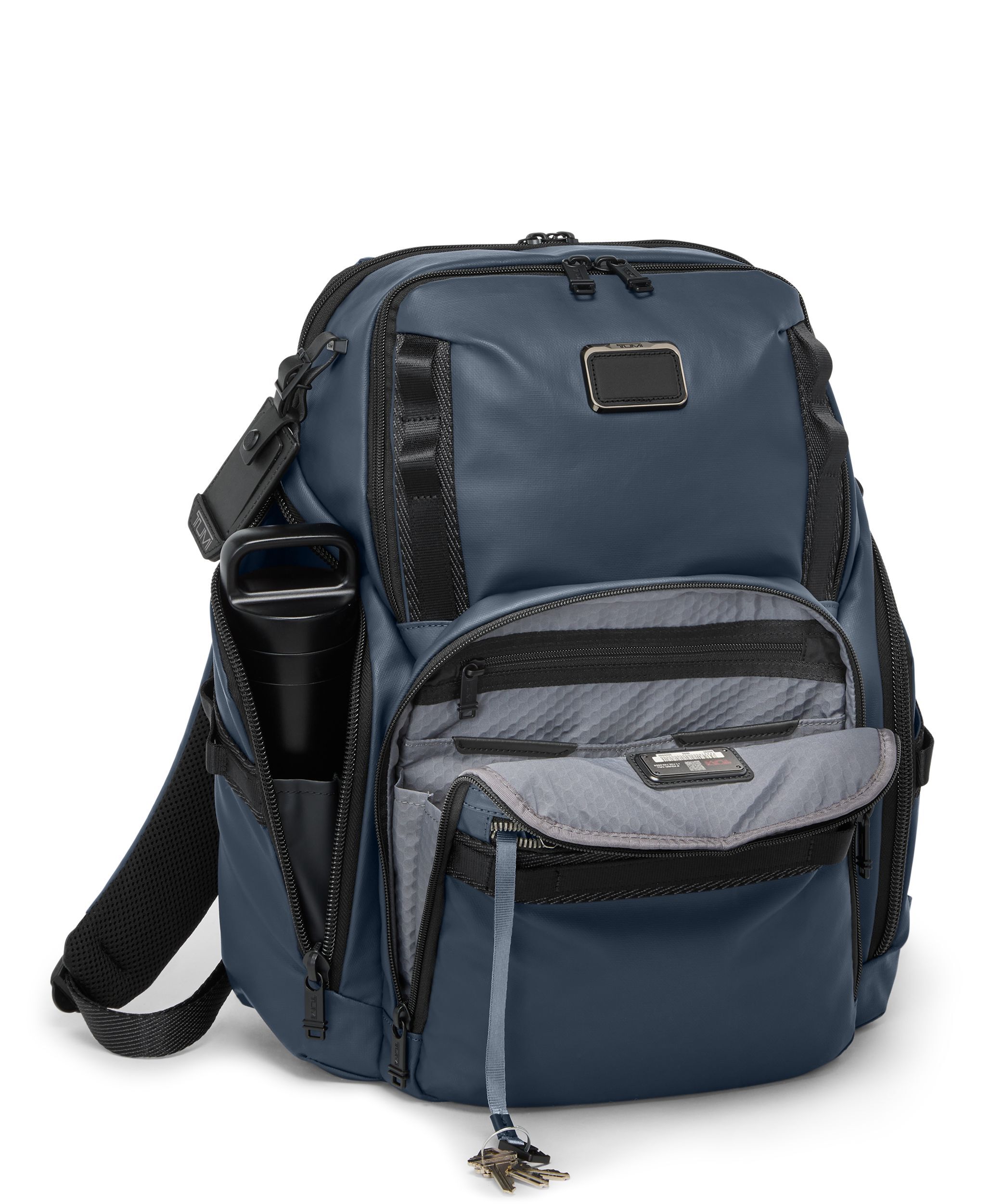 Search Backpack in Navy Coated Canvas | Alpha Bravo | TUMI Singapore