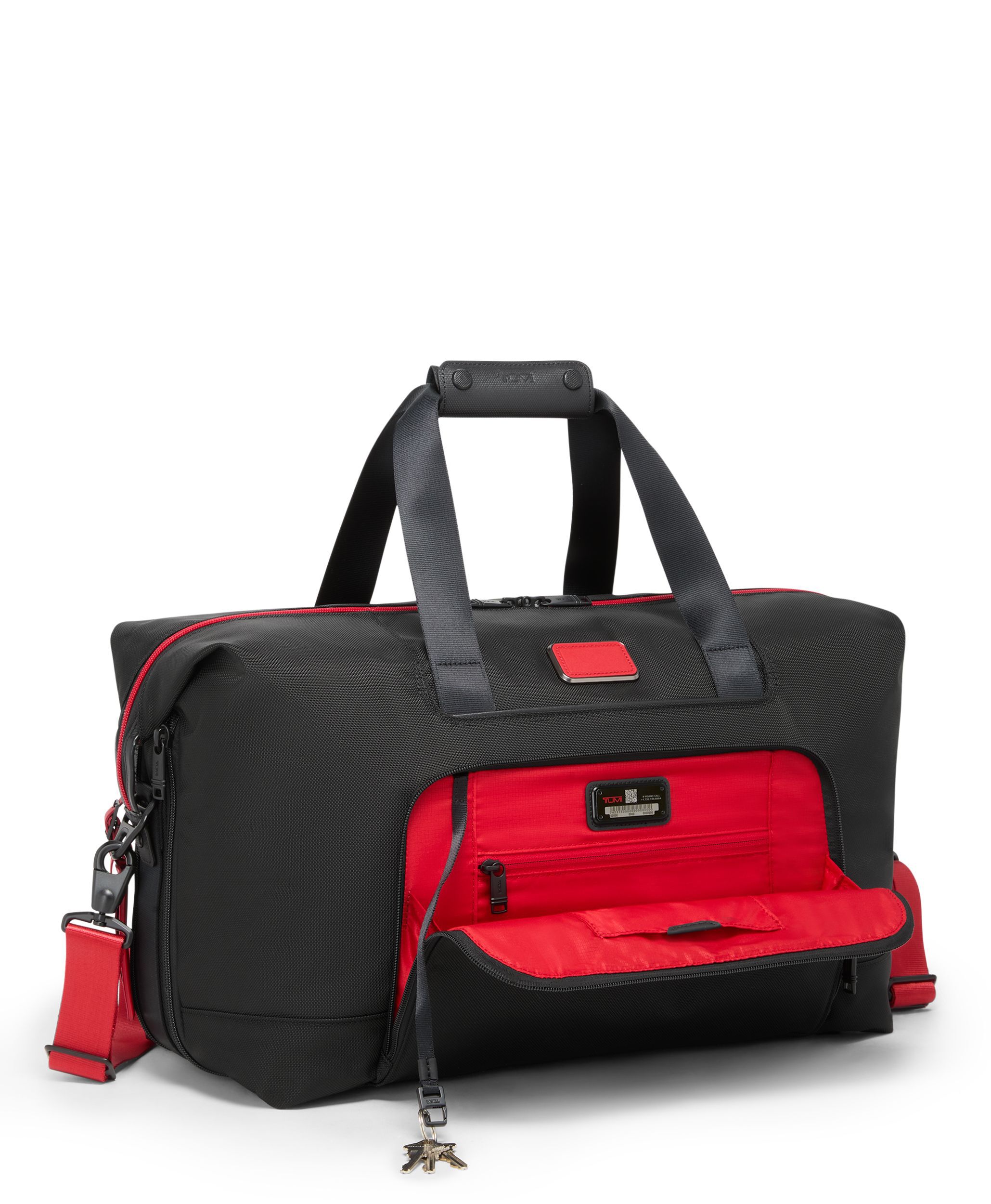 Double Expansion Satchel in Black/Red | Tumi Alpha | TUMI