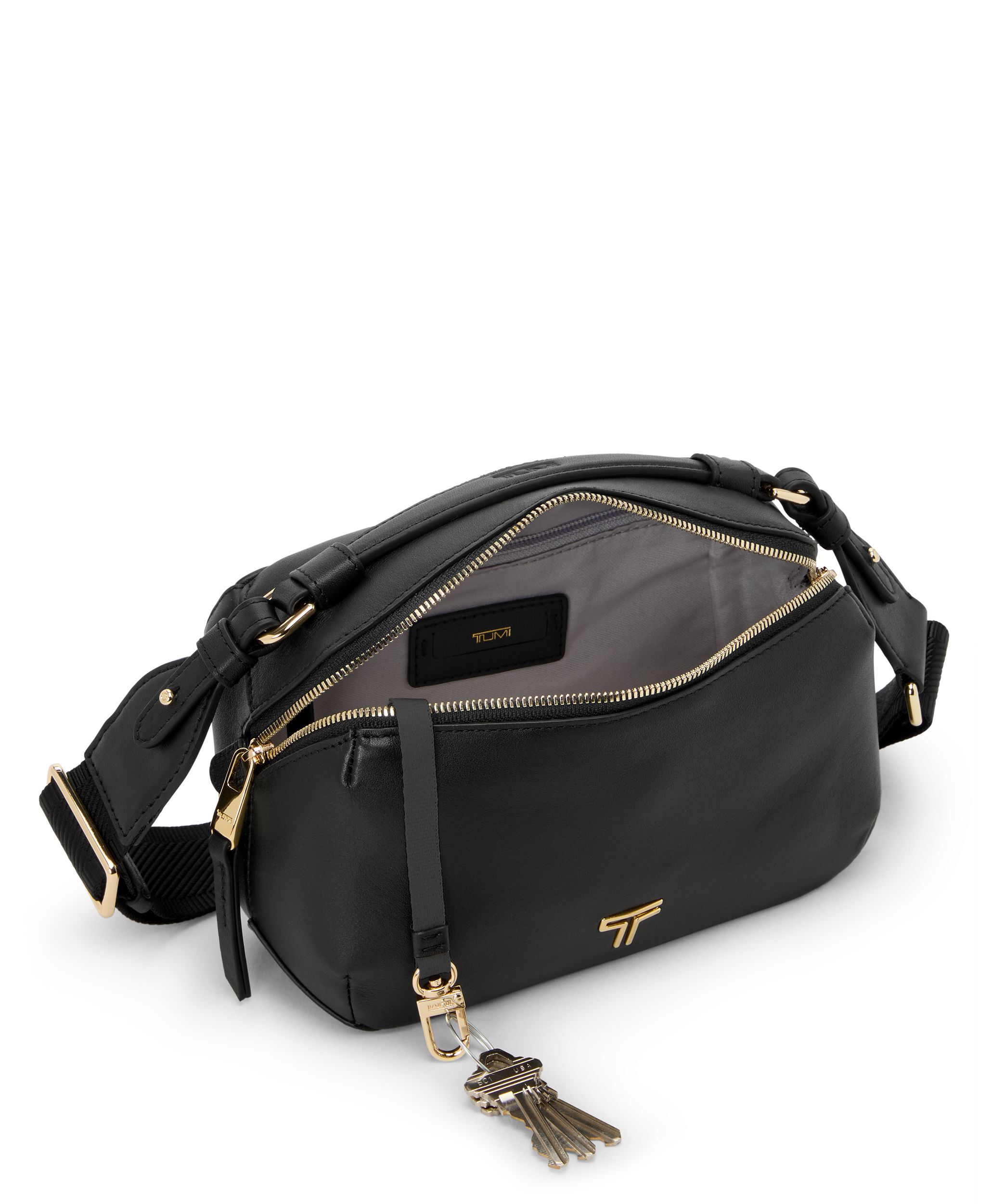 Berlin Crossbody in Black/Light Gold | Voyageur | TUMI Singapore