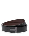 T Buckle Reversible Leather Belt 35mm 38