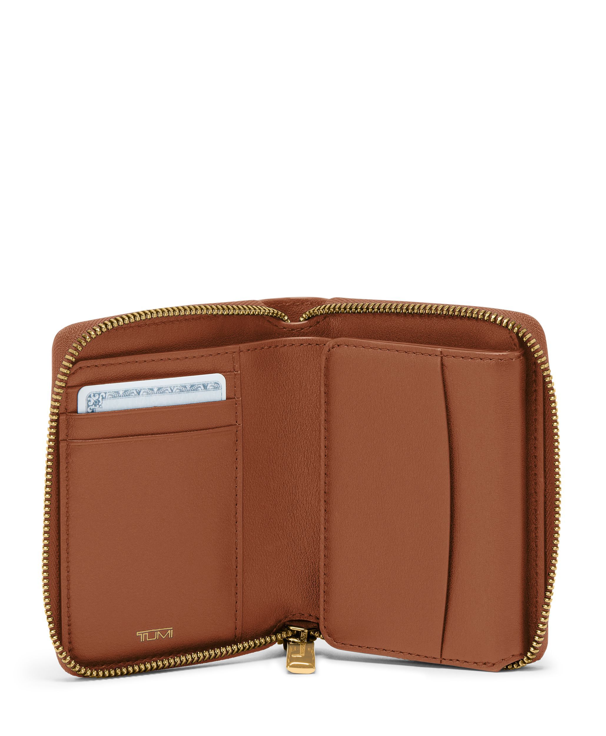 Trifold Zip Around Wallet in Sienna | Belden Slg | TUMI Singapore