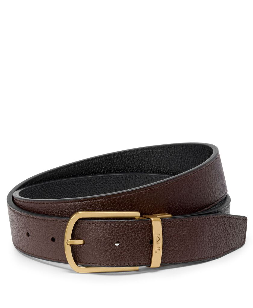 TUMI BELTS Horseshoe Reversible Pebbled Leather Belt 35mm OS44  hi-res | TUMI