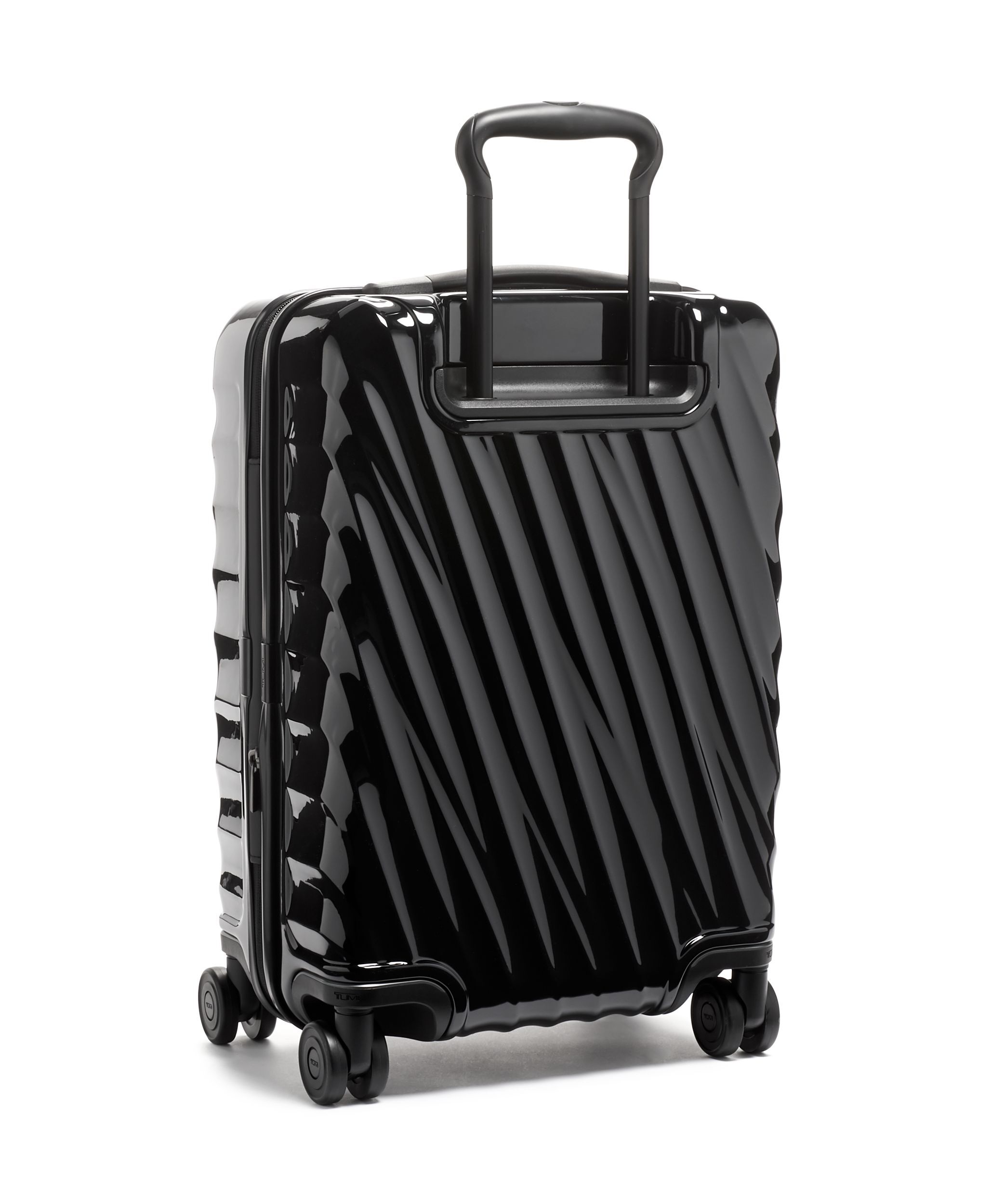 International Expandable 4 Wheeled Carry On in Black | 19 Degree